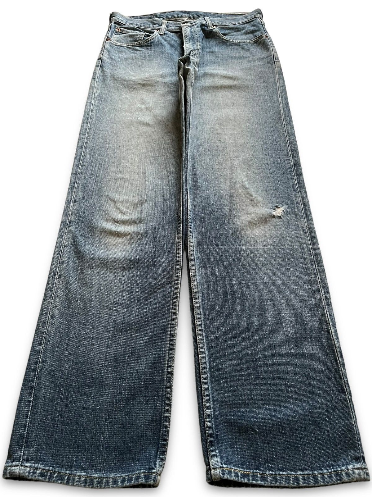 Levi's × Levi's Vintage Clothing Vintage 90s Levis 533 Faded Wash Distressed Loose Jeans Size US 32 / EU 48 - 1 Thumbnail