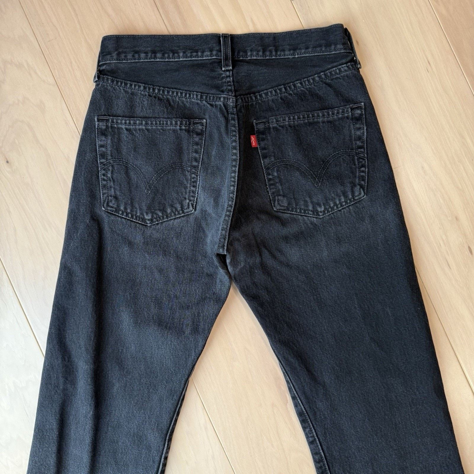 Levi's × Vintage Vintage Levis 501 Jeans 28 Black 90s Straight Leg Workwear Size US 28 / EU 44 - 7 Thumbnail