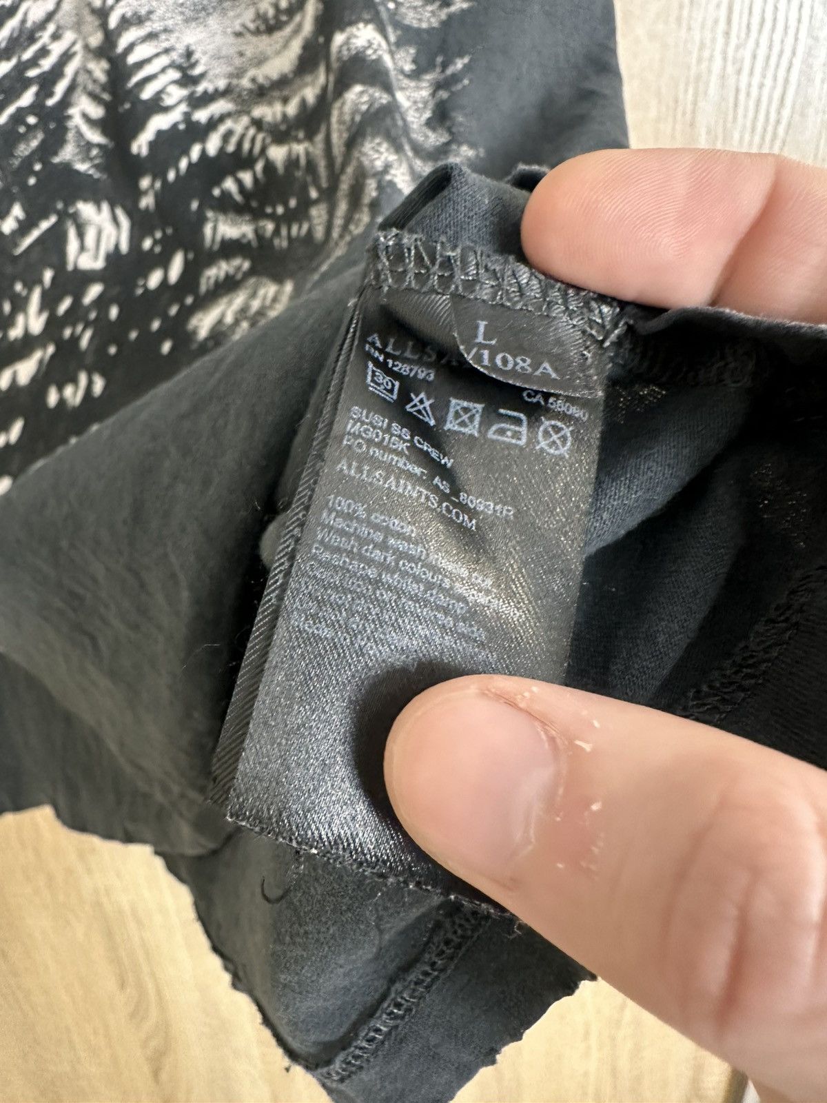 Allsaints 🔥 Allsaints Wolf Print Oversized Fit T Shirt Vintage Art Y2K Size US L / EU 52-54 / 3 - 4 Thumbnail