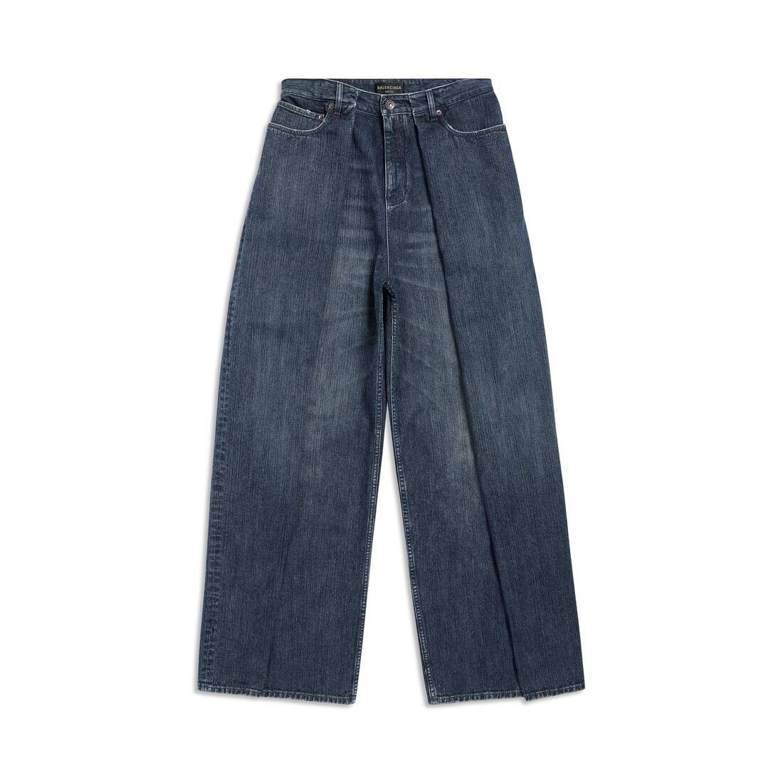 Balenciaga oc11z0225 Double Side Jean Pant in Dark Blue Size US 30 / EU 46 - 1 Thumbnail
