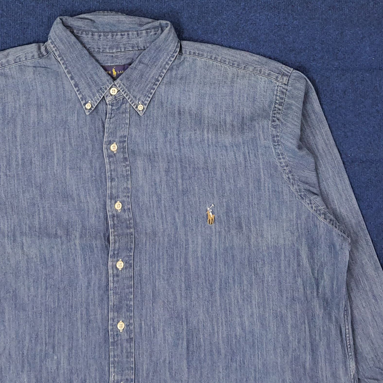 Ralph Lauren Vintage Ralph Lauren Button Up Denim Shirt C223N33 Size US XXL / EU 58 / 5 - 2 Thumbnail