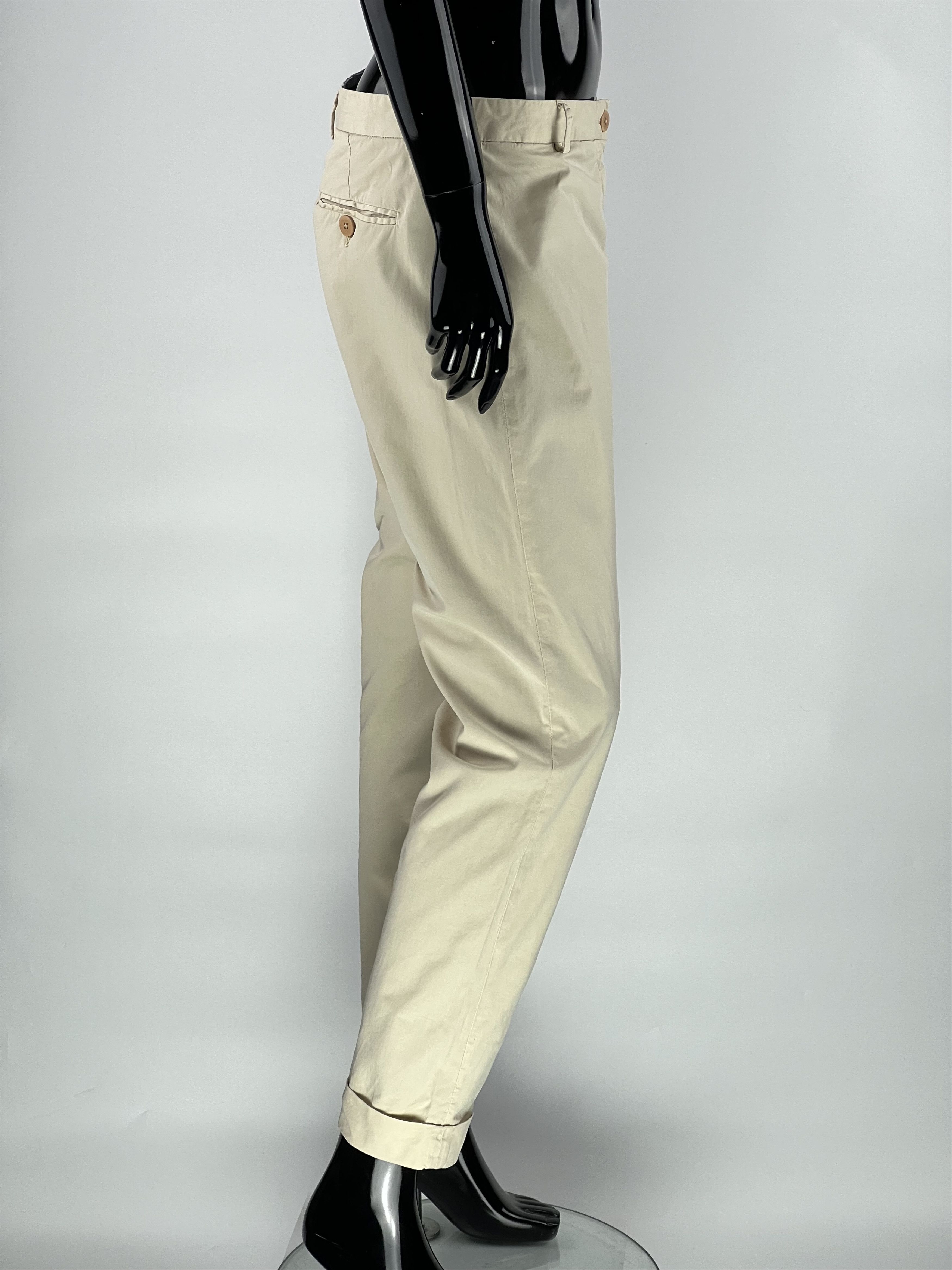Fabiana Filippi Fabiana Filippi Women's Cotton Pants Beige Size M Size 30" / US 8 / IT 44 - 2 Thumbnail