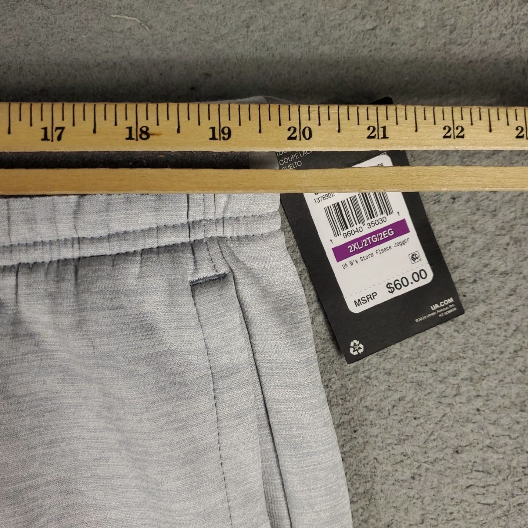 Under Armour Under Armour Pants Mens 2XL Gray Jogger Tapered Sweatpants Pockets Adjustable Waist Regular Fit Sports Modern Men Size US 39 - 4 Thumbnail