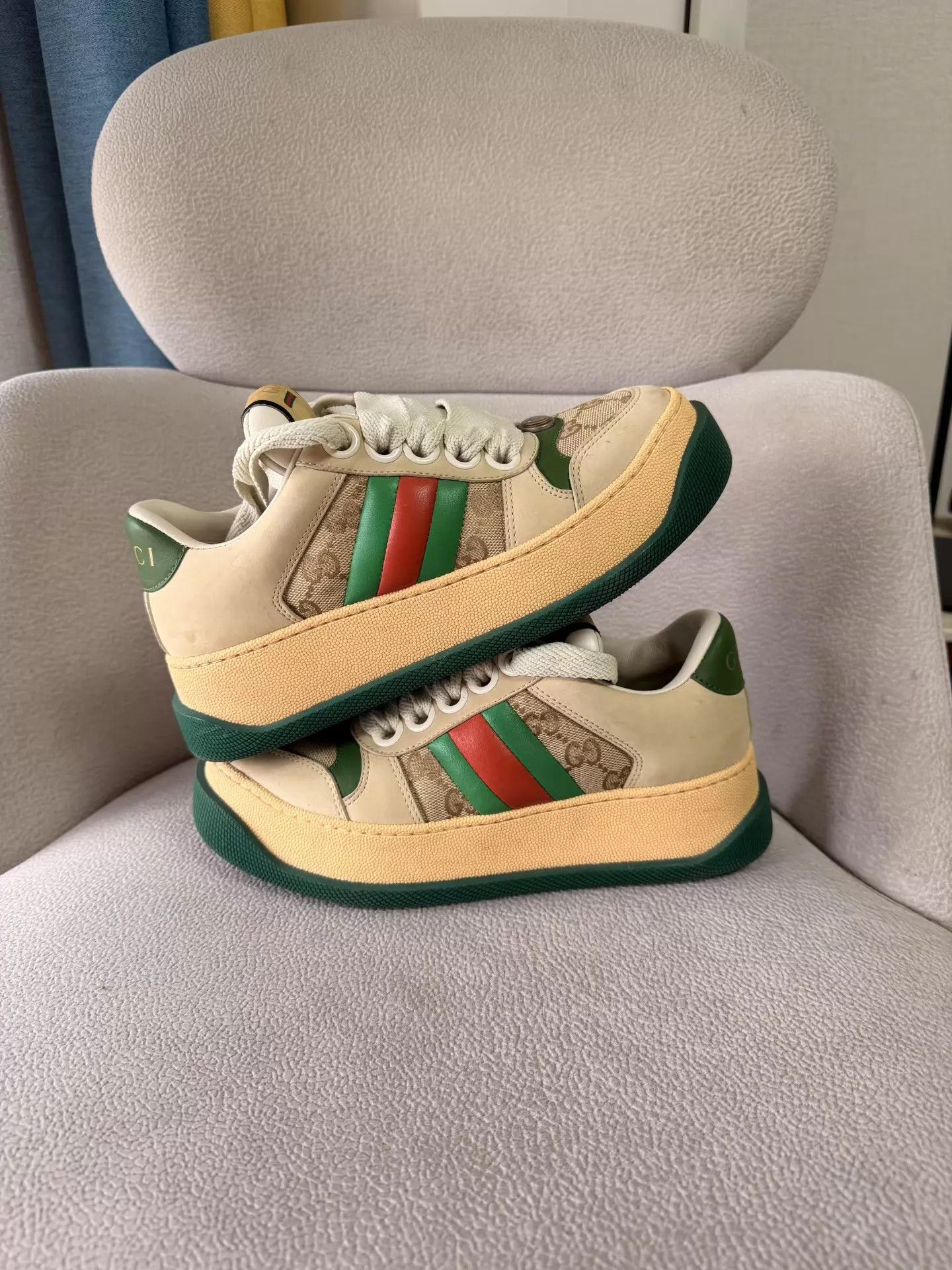 Gucci Gucci Screener Enamel Green EU 35 98 New Size US 4.5 / IT 34.5 - 4 Thumbnail
