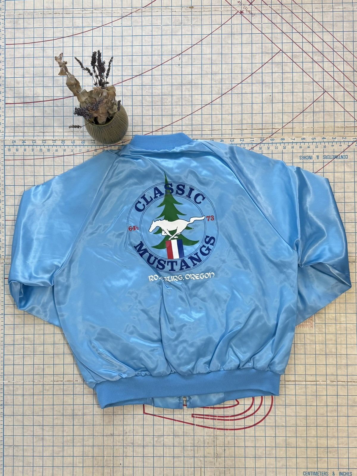 Ford × Mustang × Vintage Vintage Ford Mustang Satin Bomber Jacket Pla-Jac Tag Large Size US L / EU 52-54 / 3 - 1 Thumbnail