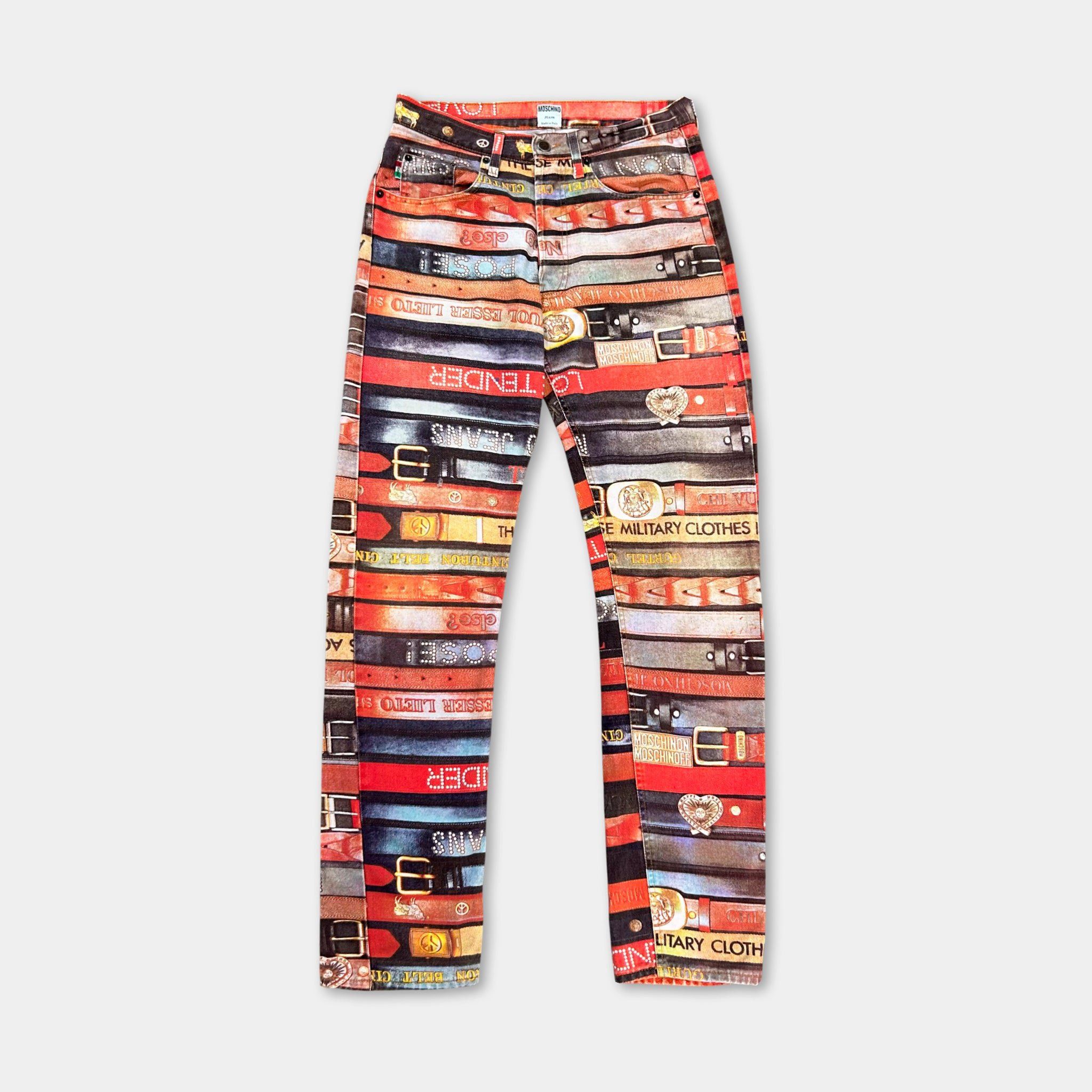 Moschino Moschino 2000's Belt Pattern Jeans Size US 29 - 1 Thumbnail