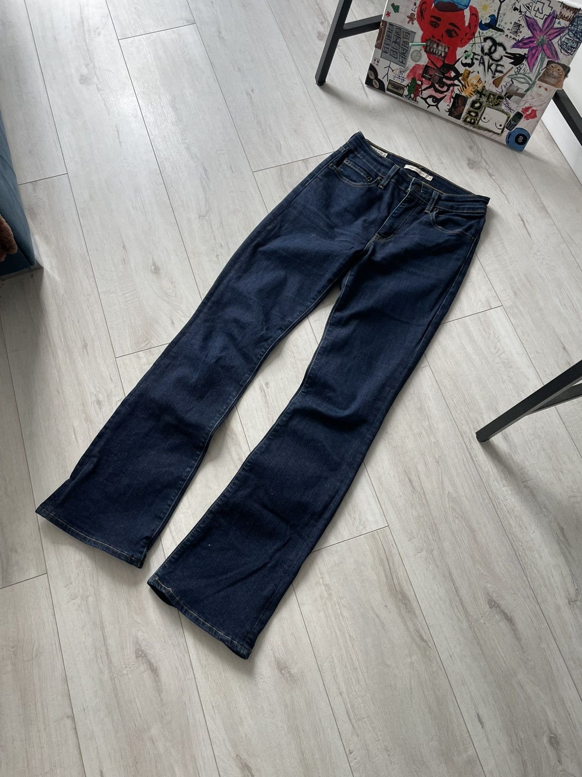 Levi's Vintage 00’s Levi’s 725 Bootcut Denim Blue Jeans Size 24" / US 00 / IT 34 - 2 Thumbnail