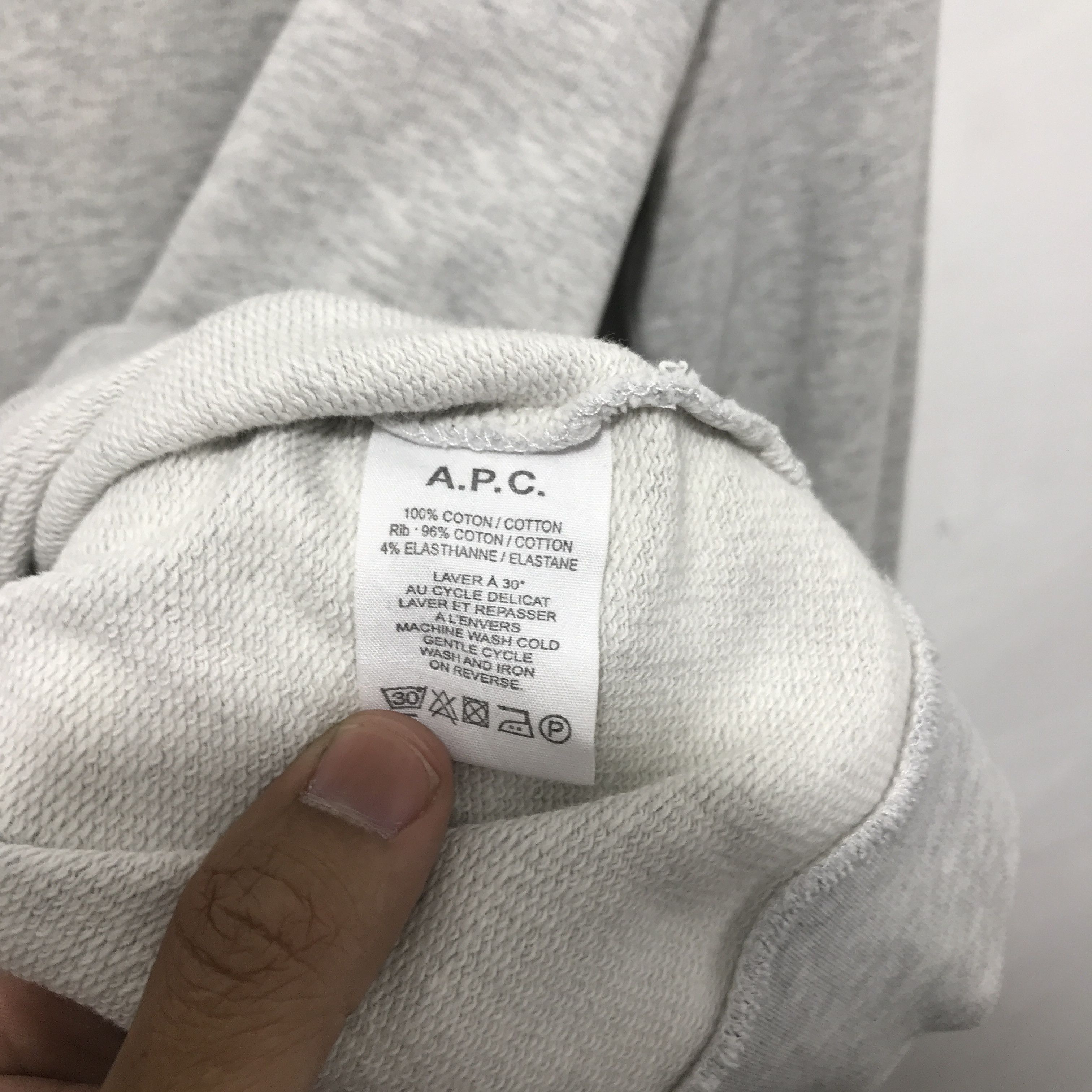 A.P.C. APC BIG LOGO UNISEX SWEATERS GREY Size S / US 4 / IT 40 - 4 Thumbnail