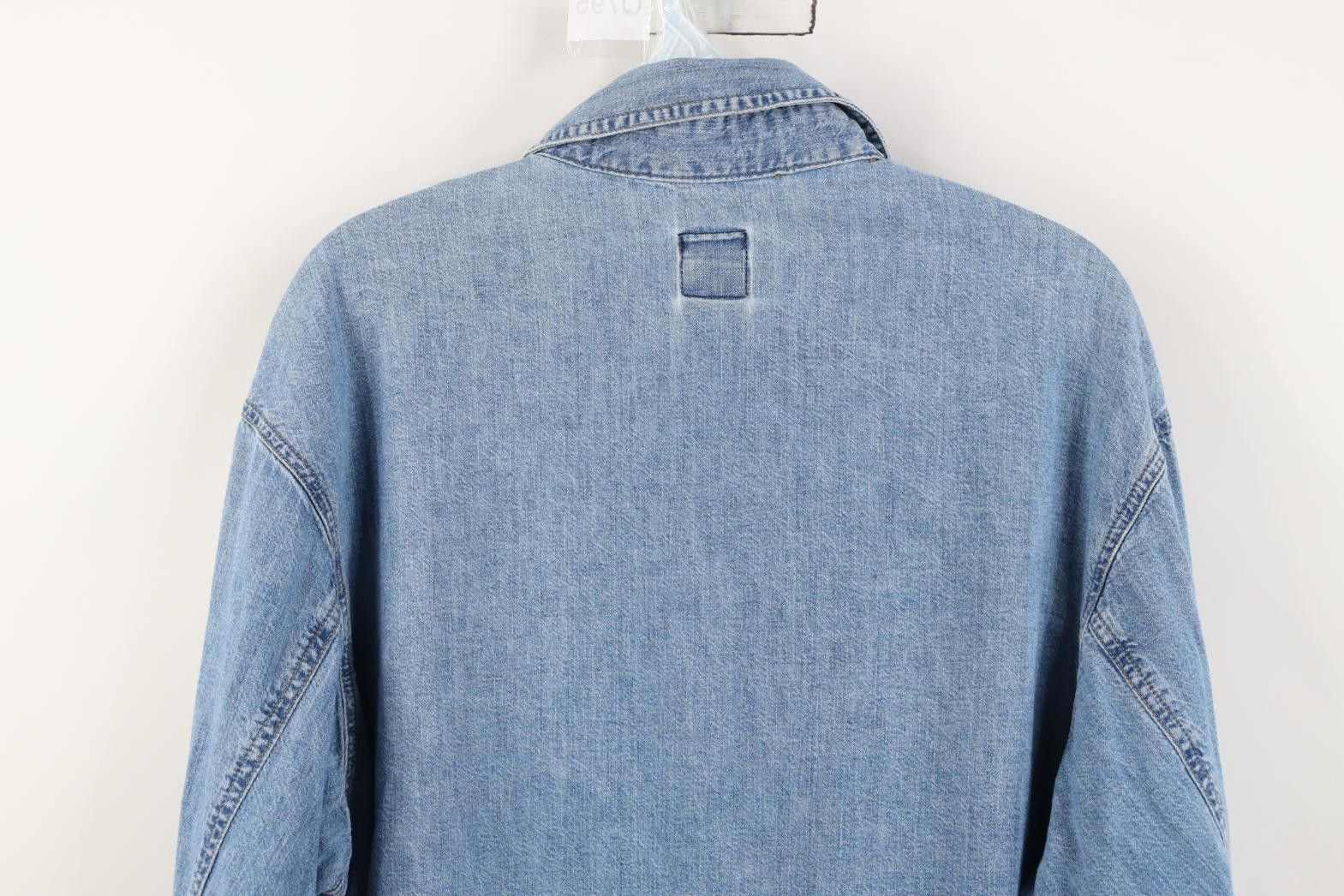 Vintage Vintage 90s Streetwear Collared Denim Jean Button Shirt Blue Size S / US 4 / IT 40 - 12 Thumbnail