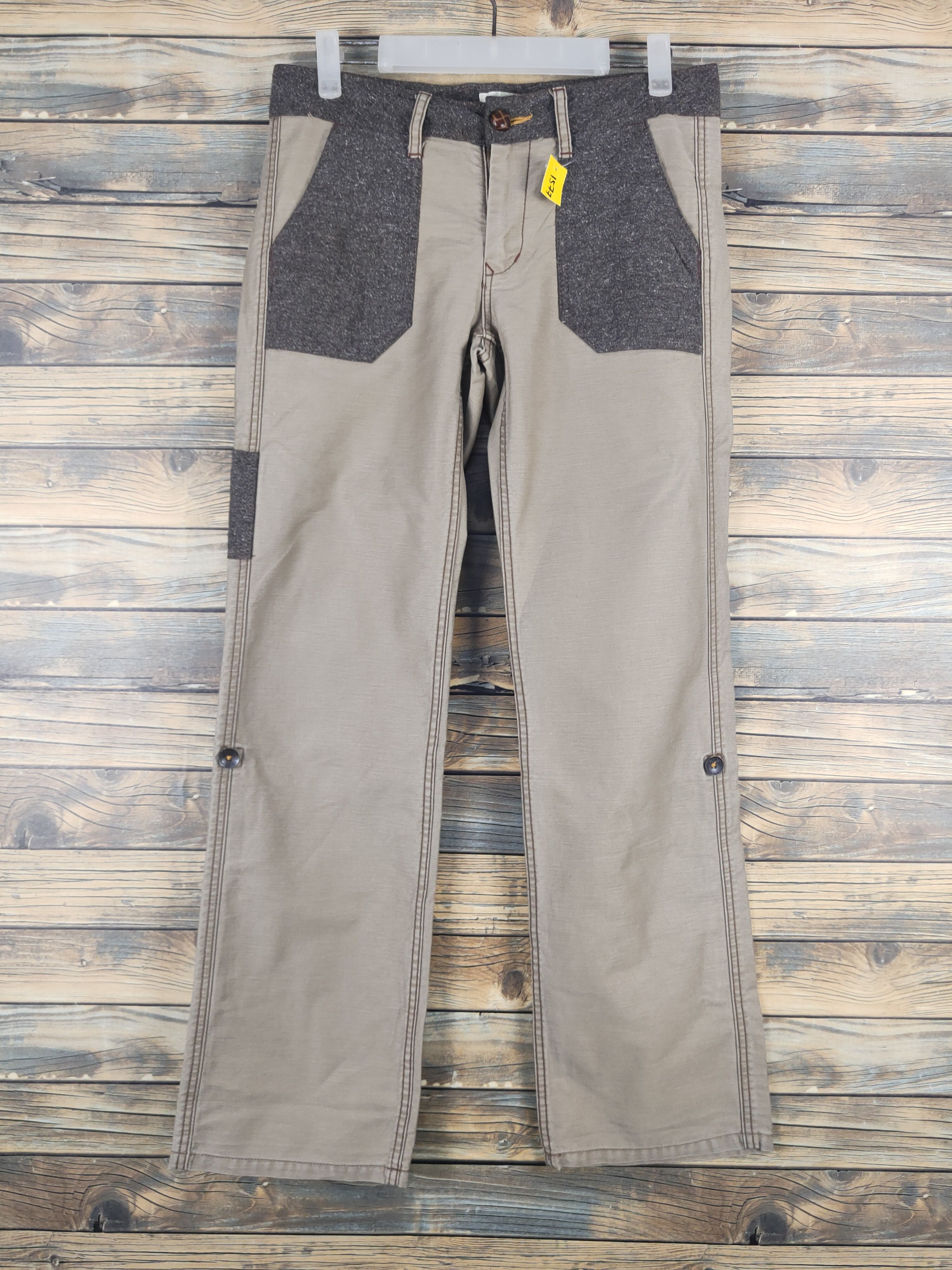 Japanese Brand DL In the groove Beige Multipocket Casual Pants #1577 Size 30" / US 8 / IT 44 - 1 Thumbnail