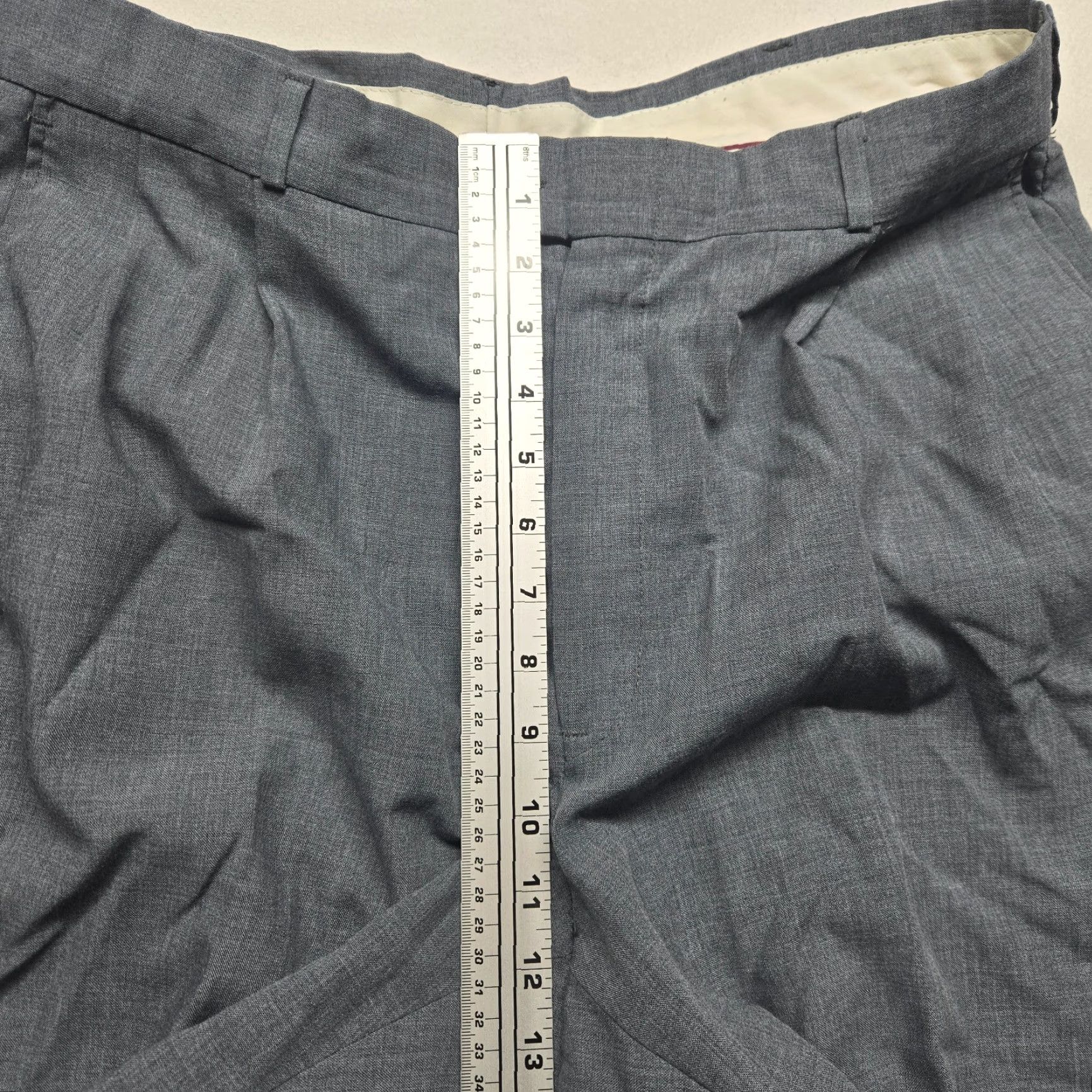 Vintage Dress Pants Gray Solid Classic Fit Flat Front Adult Men 34x28 Pants Gray Solid Classic Fit Flat Front United States 34 Mens Size US 34 / EU 50 - 5 Thumbnail