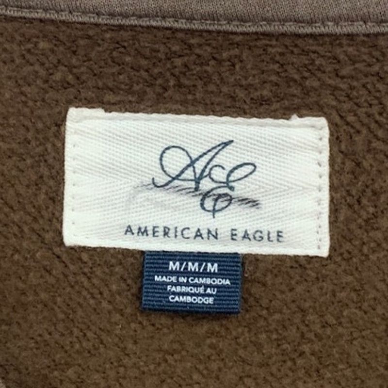 American Eagle Outfitters New Hand Printed Mens Med Brown Fall Long Sleeve Sweatshirt Size US M / EU 48-50 / 2 - 3 Thumbnail