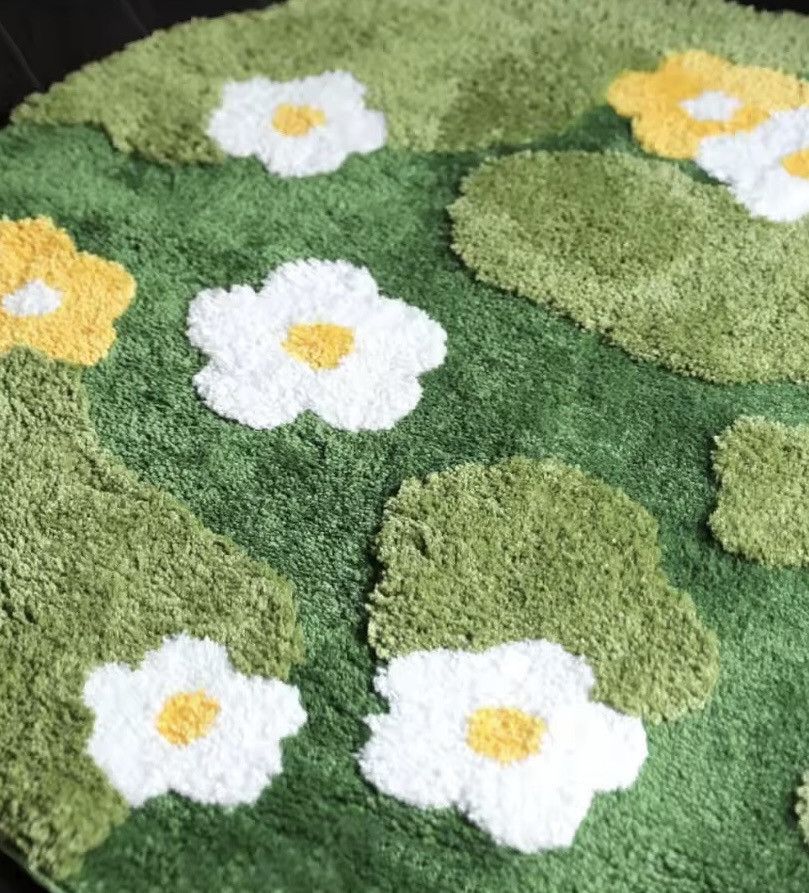 Handmade Floral Tufting Bedroom Home Decoration Custom Rug Carpet Size ONE SIZE - 4 Thumbnail