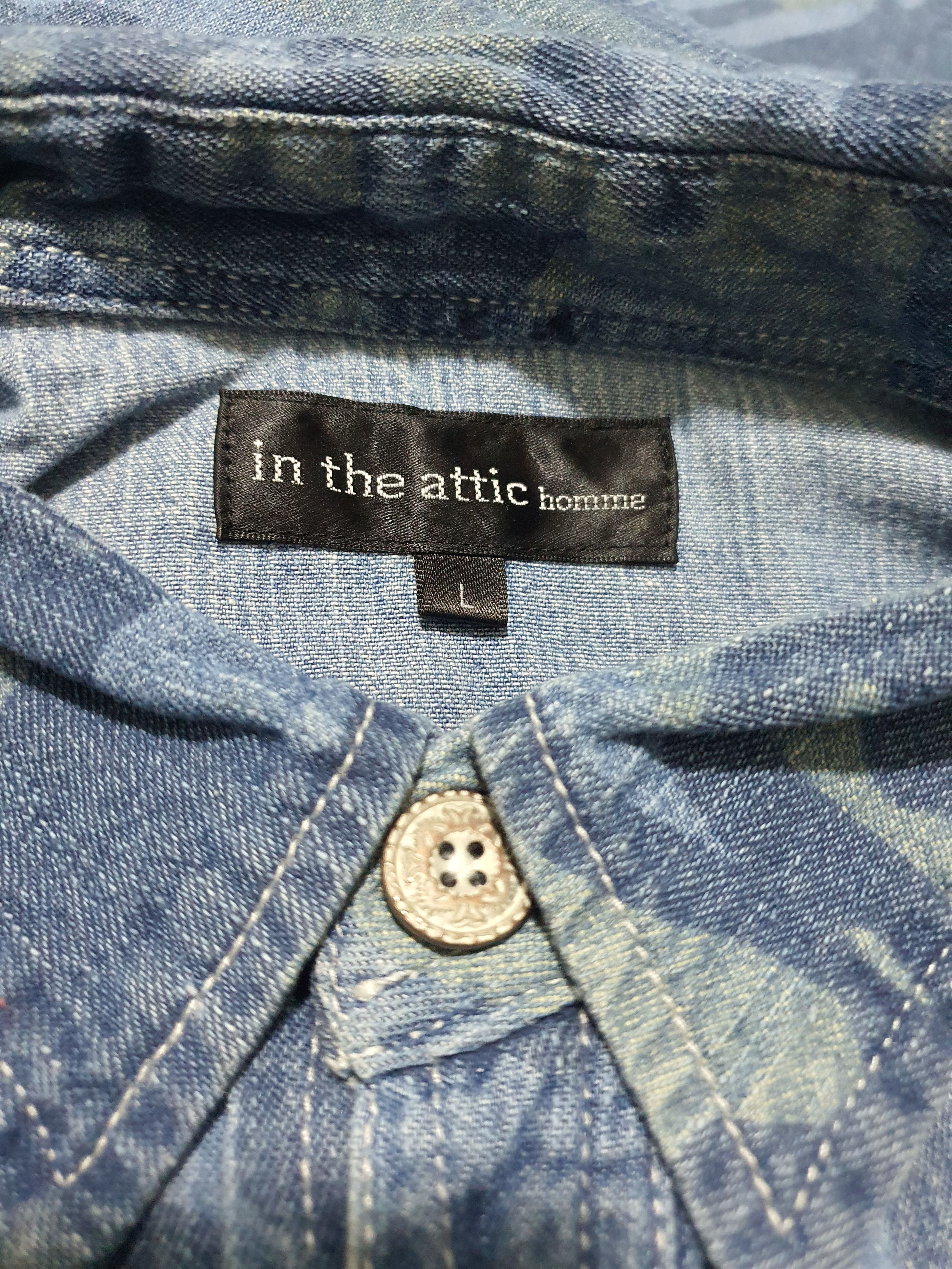In The Attic × Japanese Brand IN THE ATTIC 20/27 CAMOU 3 QUARTER SLEEVE SHIRT Size L / US 10 / IT 46 - 4 Thumbnail