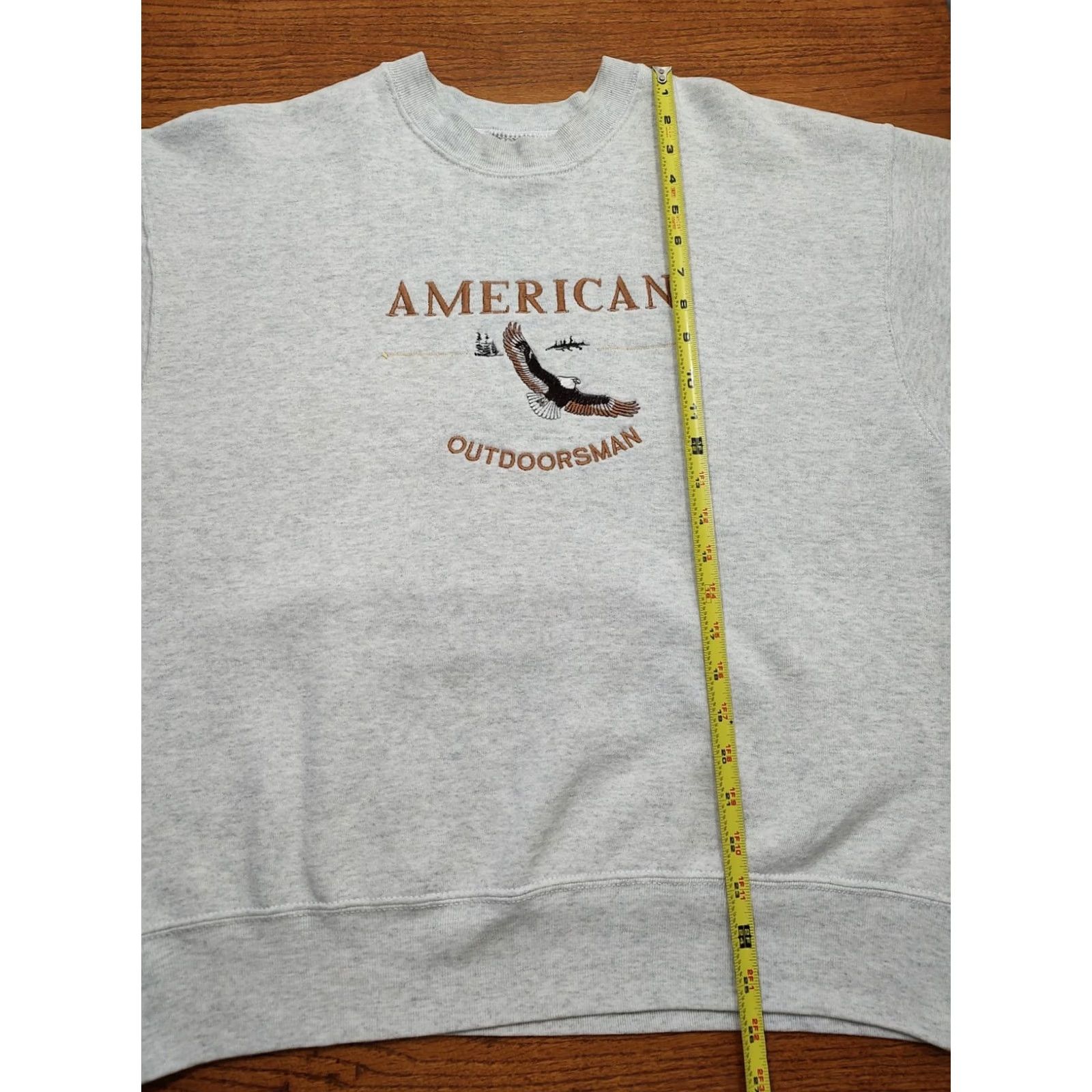 Vintage VINTAGE Great American Sweatshirt Crewneck Mens L Gray Embroidered Nature Eagle 90s Outdoor Fishing Hunting Bass Graphic Print Size US L / EU 52-54 / 3 - 7 Thumbnail