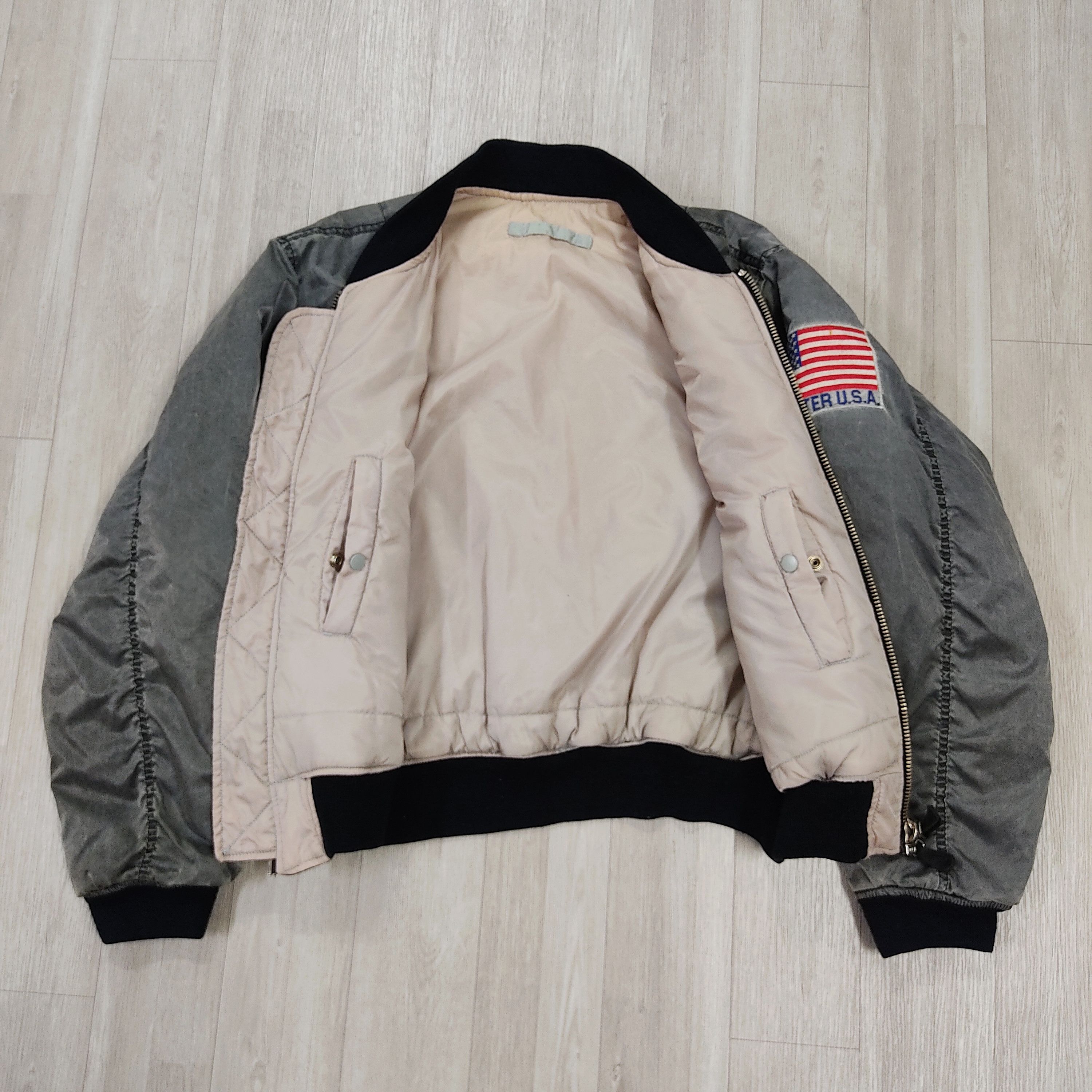 Starter Vintage Faded Grey Starter USA Bomber Jacket Size US L / EU 52-54 / 3 - 11 Thumbnail
