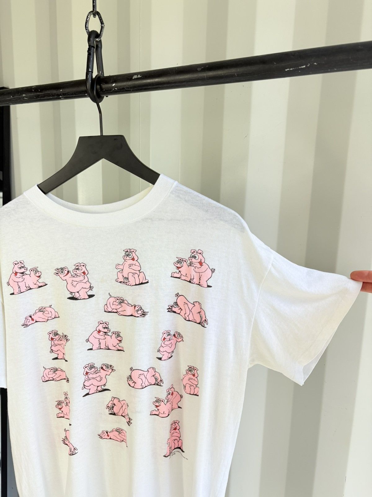Vintage Vintage Dirty Pig Sex Shirt Faded Distressed Grunge Band Size US XL / EU 56 / 4 - 3 Thumbnail