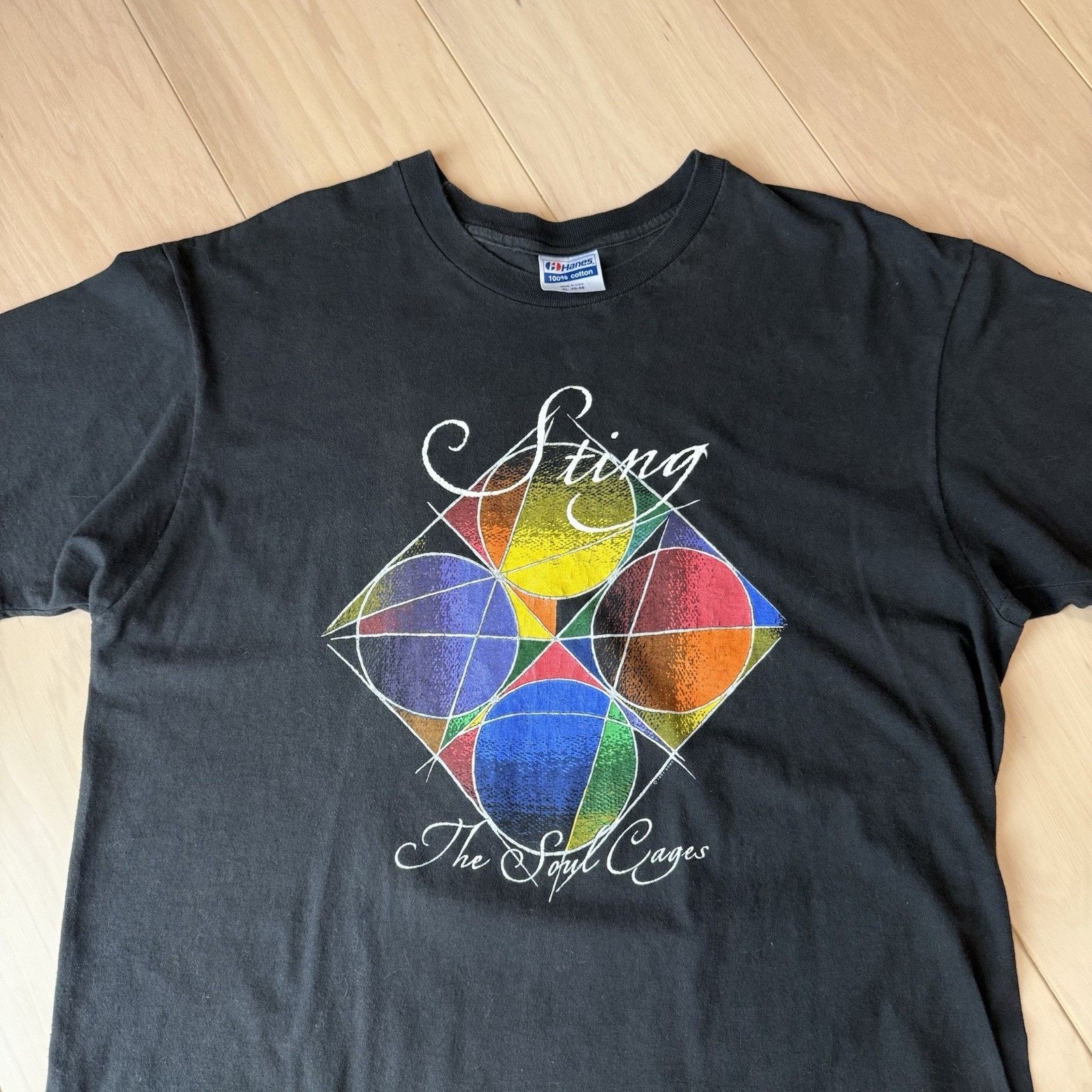 Hanes Vintage Sting The Soul Cages Shirt XL Black 90s Tour Size US XL / EU 56 / 4 - 4 Thumbnail