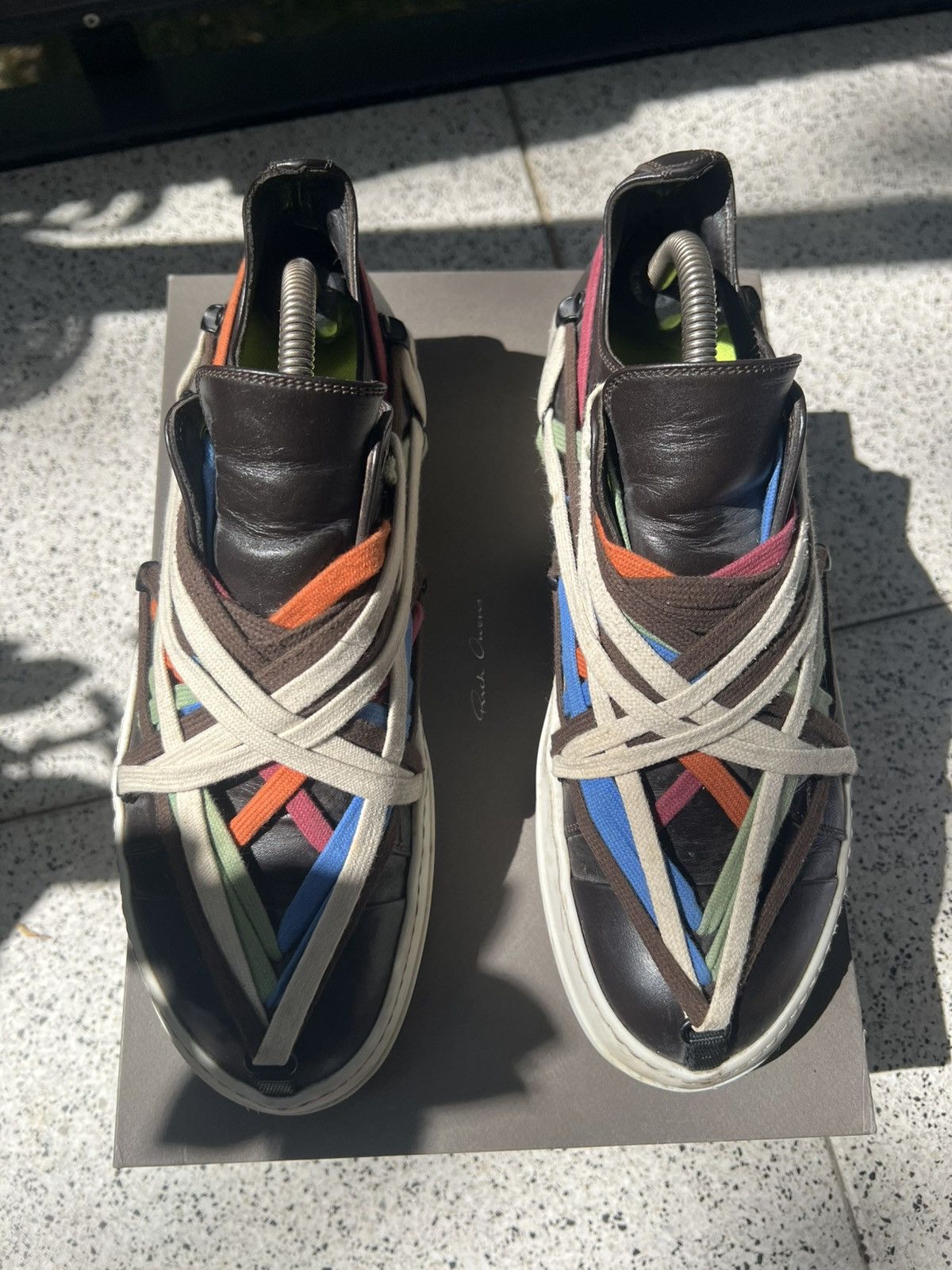 Rick Owens Rick Owens Multicolor Megalace Low Ramones Size US 8.5 / EU 41-42 - 2 Thumbnail