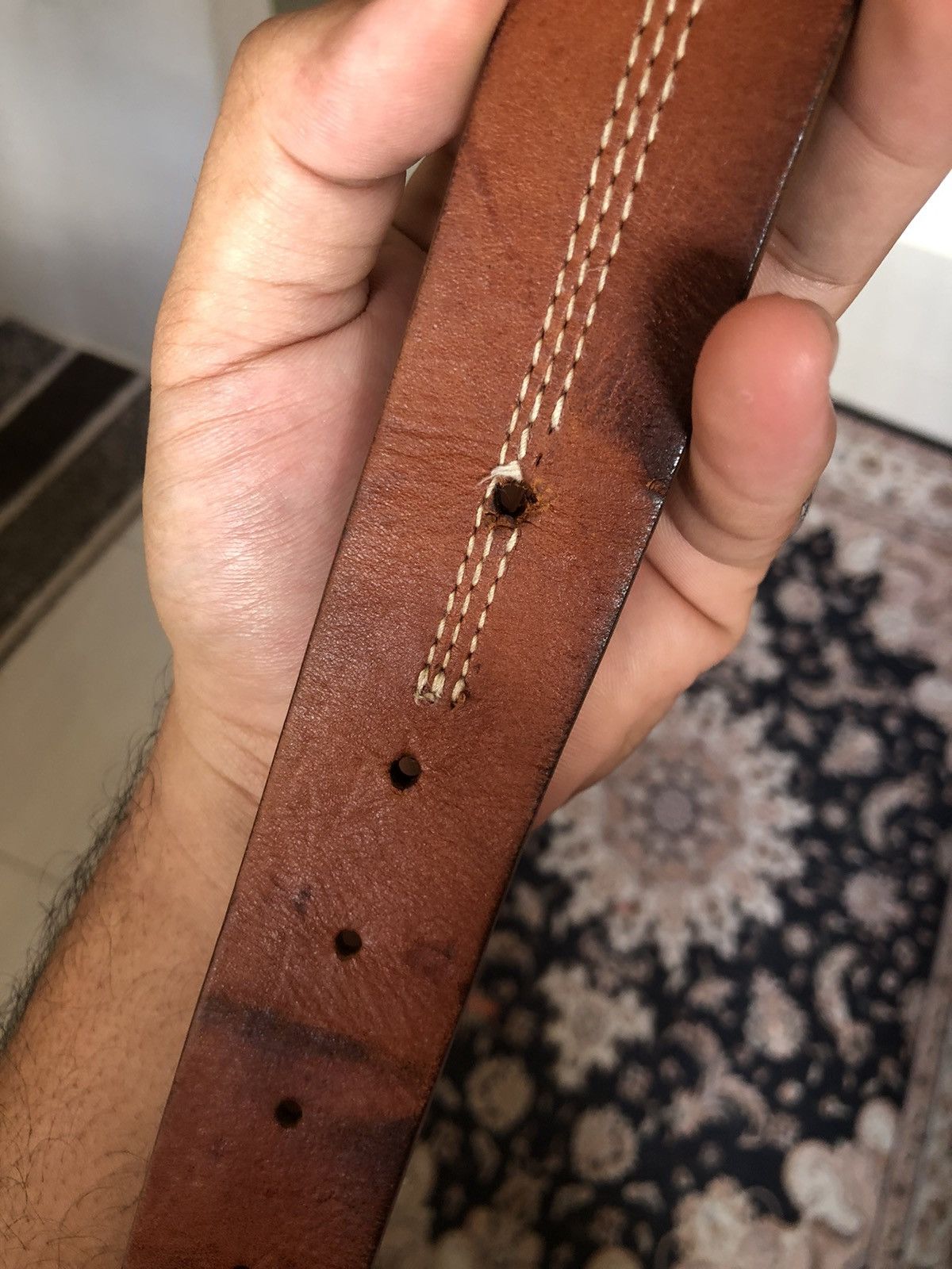 Carhartt Rare❗️Vintage Carhartt Buckle Spellout Leather Belt Size ONE SIZE - 15 Thumbnail