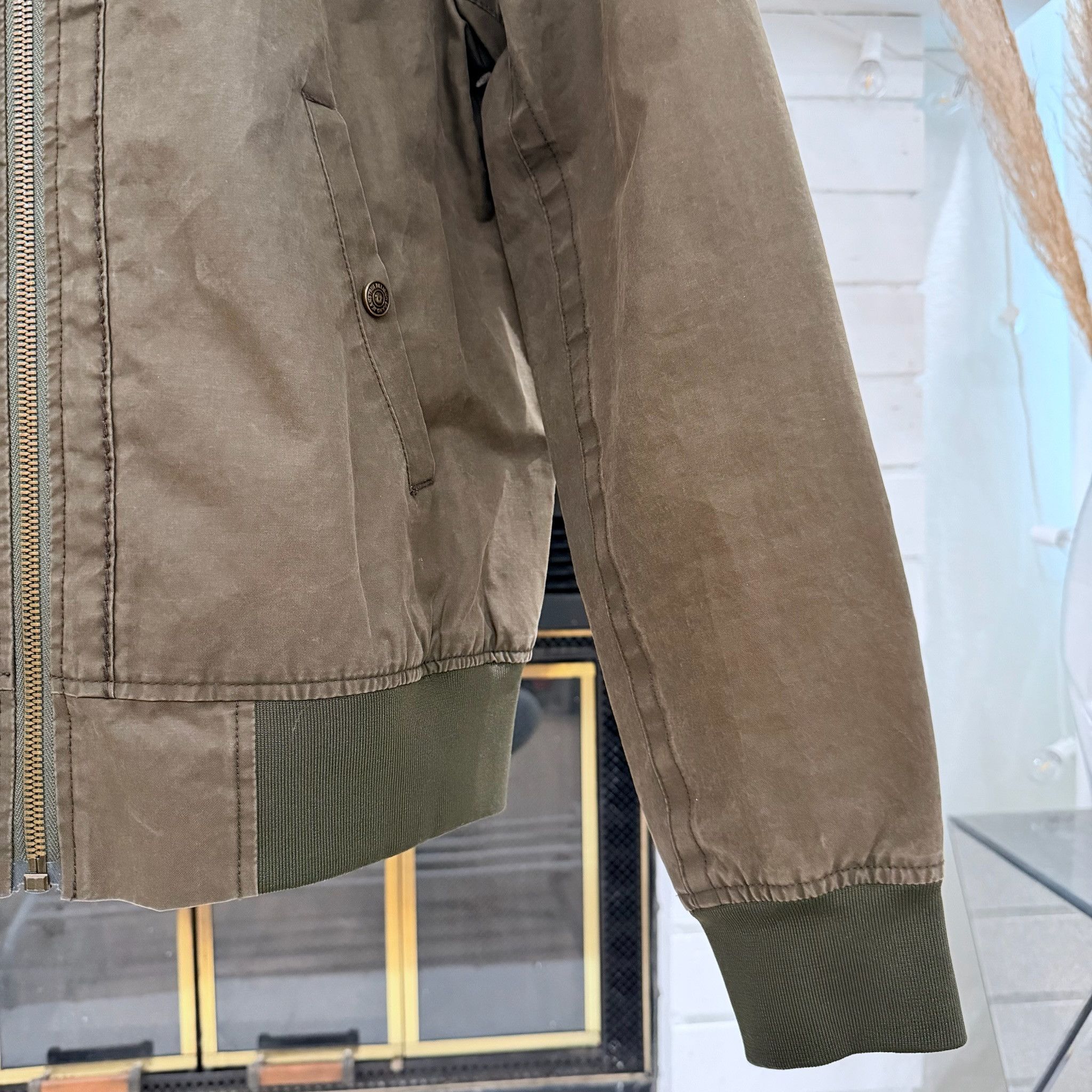 True Religion True Religion Logo Cotton Blend Olive Green Bomber Jacket Size US S / EU 44-46 / 1 - 7 Thumbnail