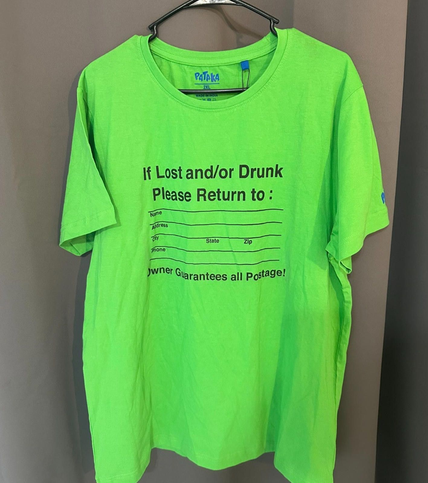 The Unbranded Brand Funny Tee 2XL | If Lost & Drunk Return To… Size US XXL / EU 58 / 5 - 1 Thumbnail