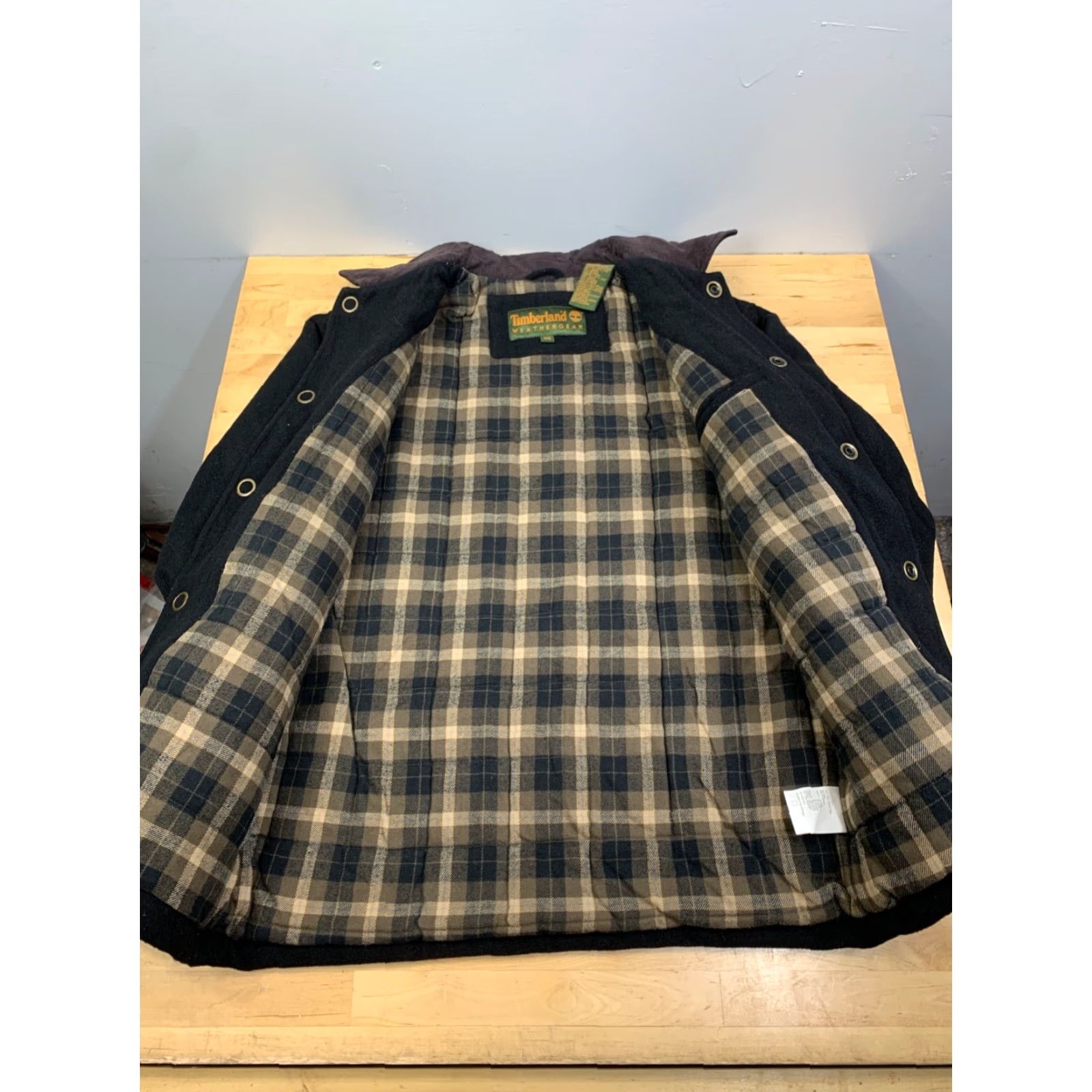 Timberland VINTAGE Timberland Weathergear Wool Jacket Mens XS Black Lined Heavy Weathergear Chore Jacket 10962 Size US XS / EU 42 / 0 - 5 Thumbnail