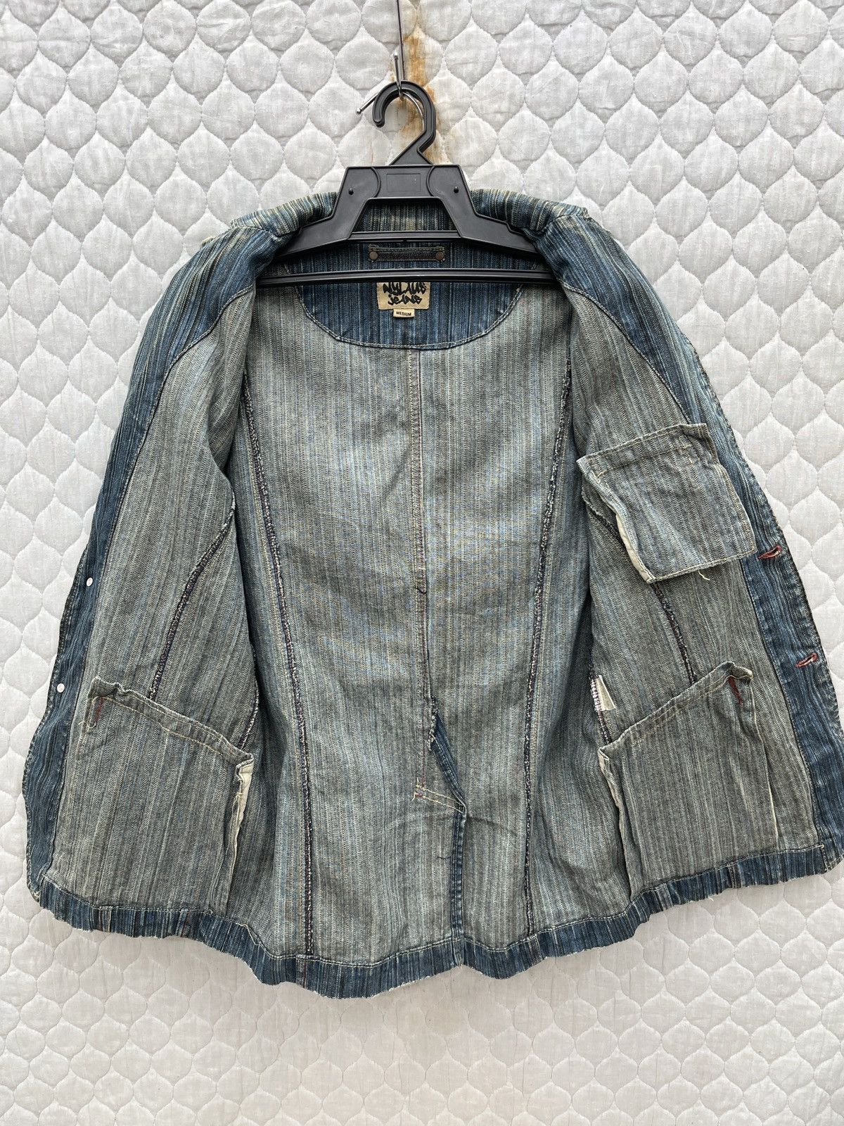 Vintage 🔥🔥🔥STEALS VTG NYLAUS JEANS DENIM JACKET Size M / US 6-8 / IT 42-44 - 7 Thumbnail