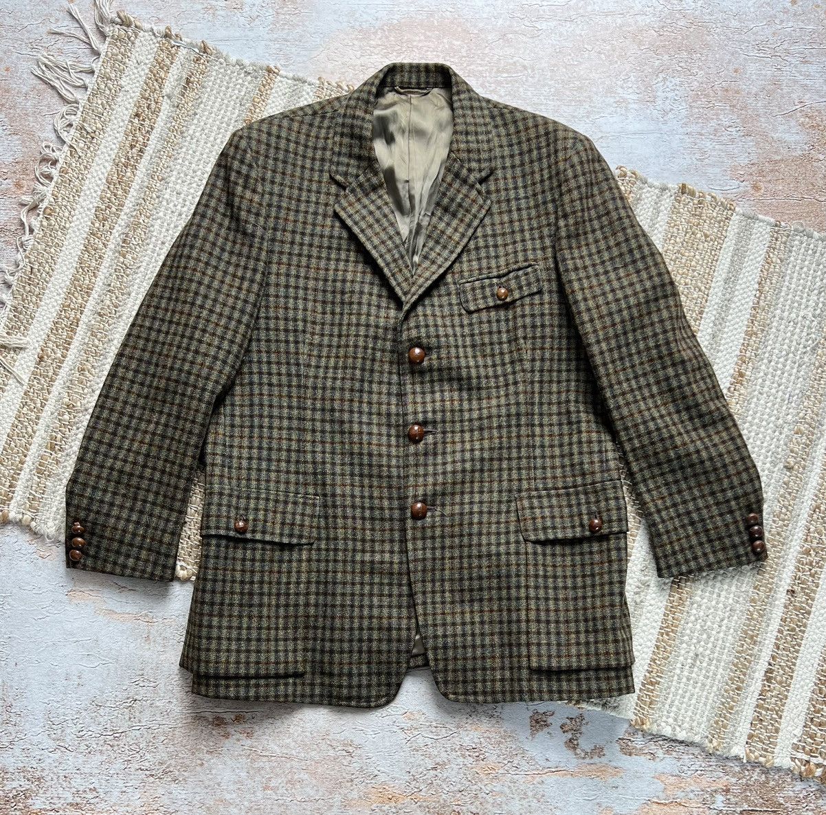 Vintage Barthorn vintage Irish tweed checked blazer jacket Size US M / EU 48-50 / 2 - 1 Thumbnail