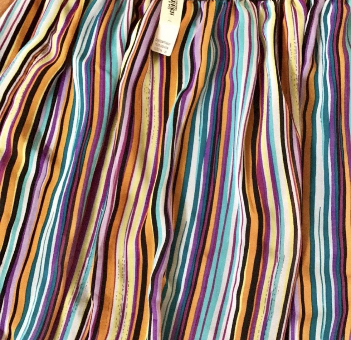 Other SWAK DESIGNS MULTI COLOR STRIPED CHIFFON MINI SKIRT SIZE M Size 28" / US 6 / IT 42 - 2 Thumbnail