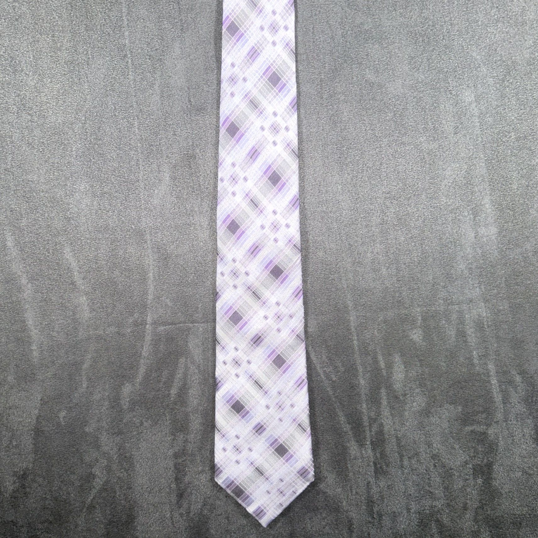 BUGATCHI Bugatchi Necktie Purple Striped Silk Made in Italy Size ONE SIZE - 3 Thumbnail