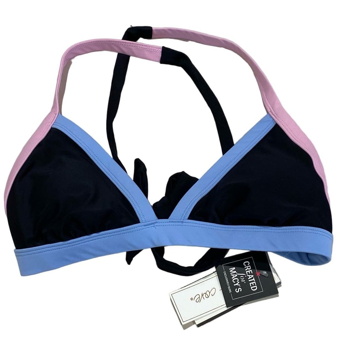 Other SALT + COVE Juniors' X-Back Triangle Bikini Top Black Medium Size M / US 6-8 / IT 42-44 - 3 Thumbnail