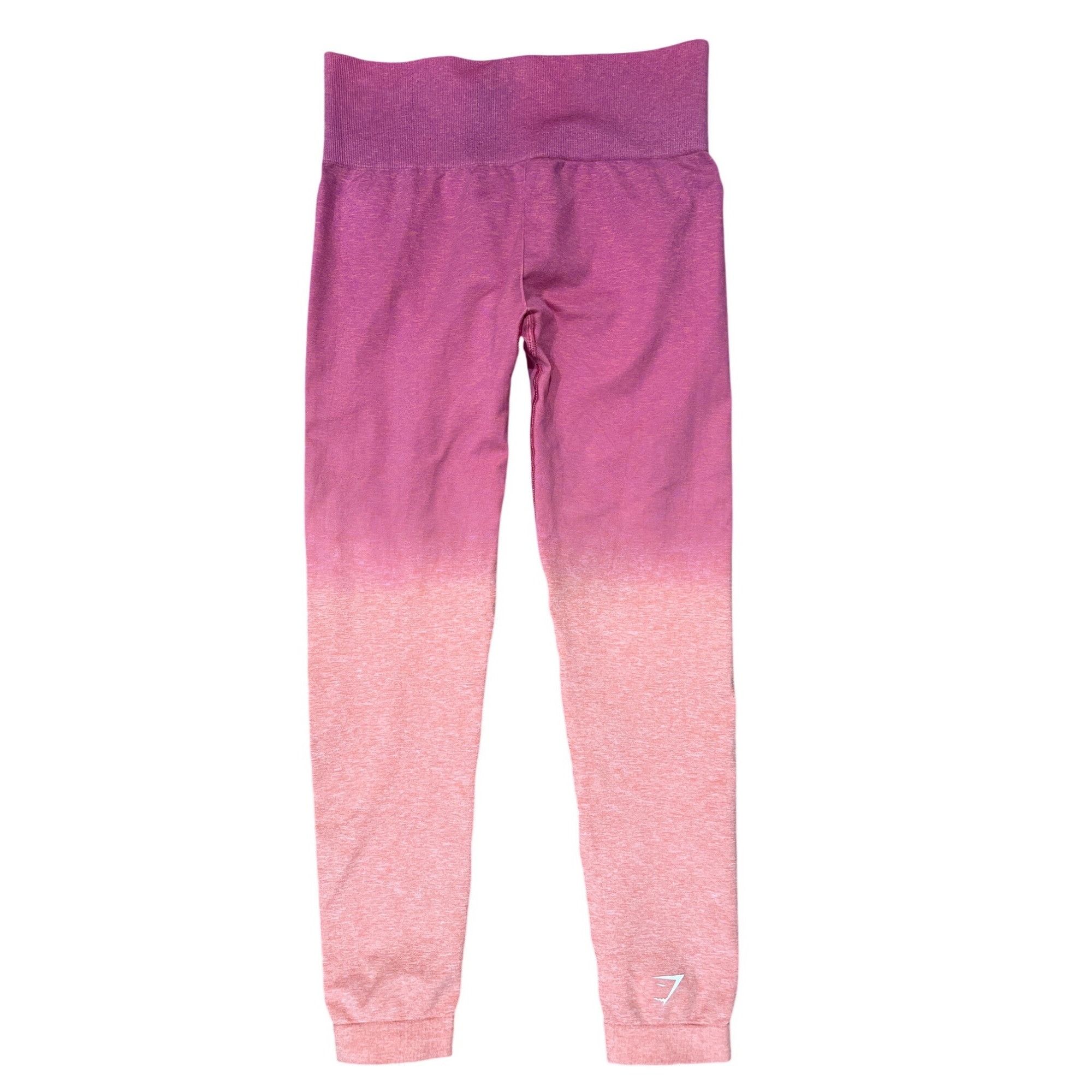 Gymshark Gymshark Womens Ombre High-Waisted Seamless Leggings Pink/Pe Size 26" / US 2 / IT 38 - 2 Thumbnail