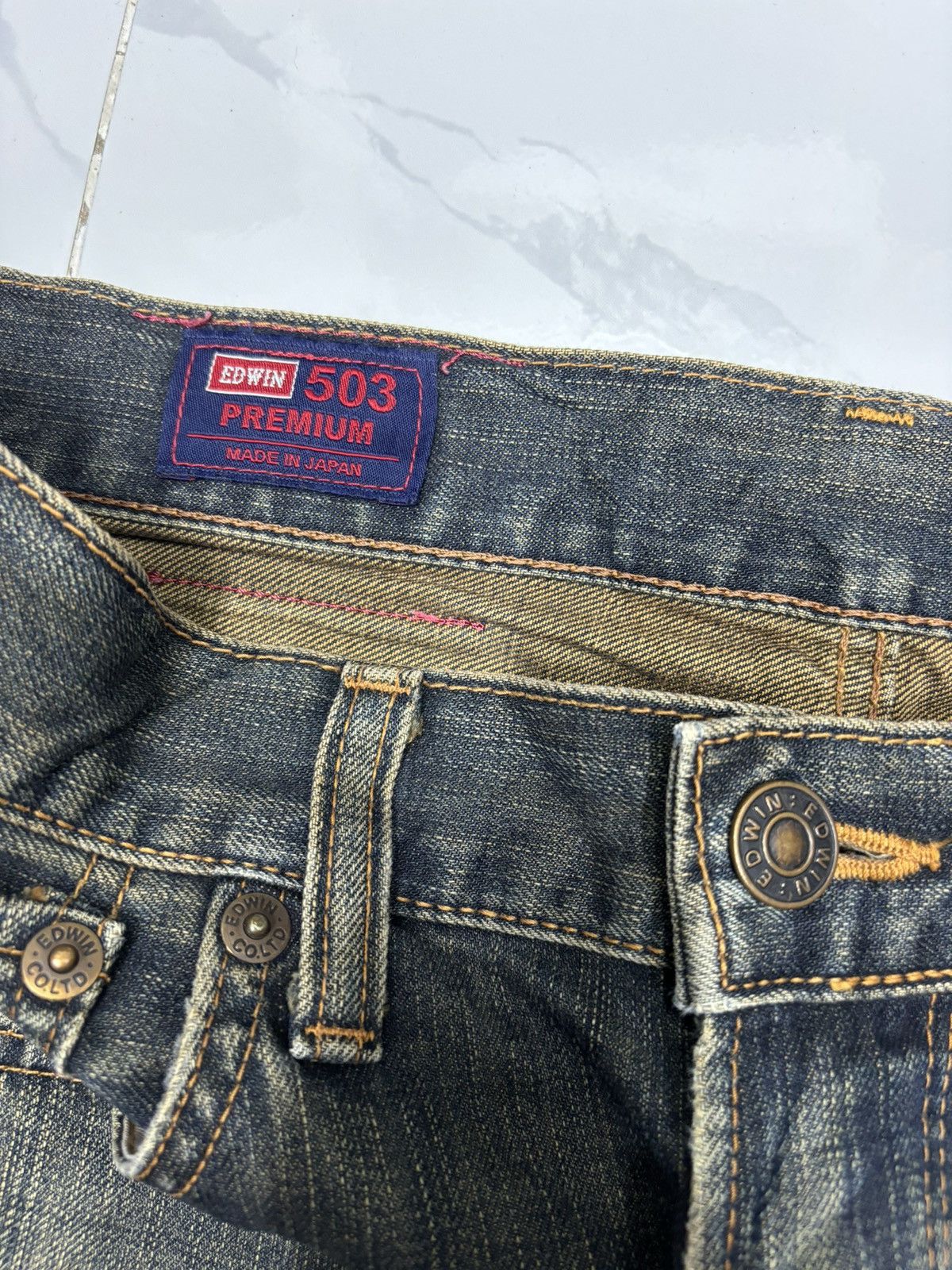 Edwin EDWIN 503 RUSTY MUD WASH DISTRESS DENIM JEANS Size US 32 / EU 48 - 9 Thumbnail
