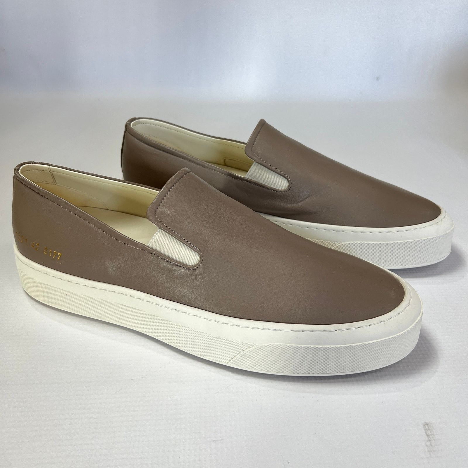 Common Projects Common Projects Slip-On Leather Sneakers EU 42 Taupe Luxury Size US 9 / EU 42 - 1 Thumbnail