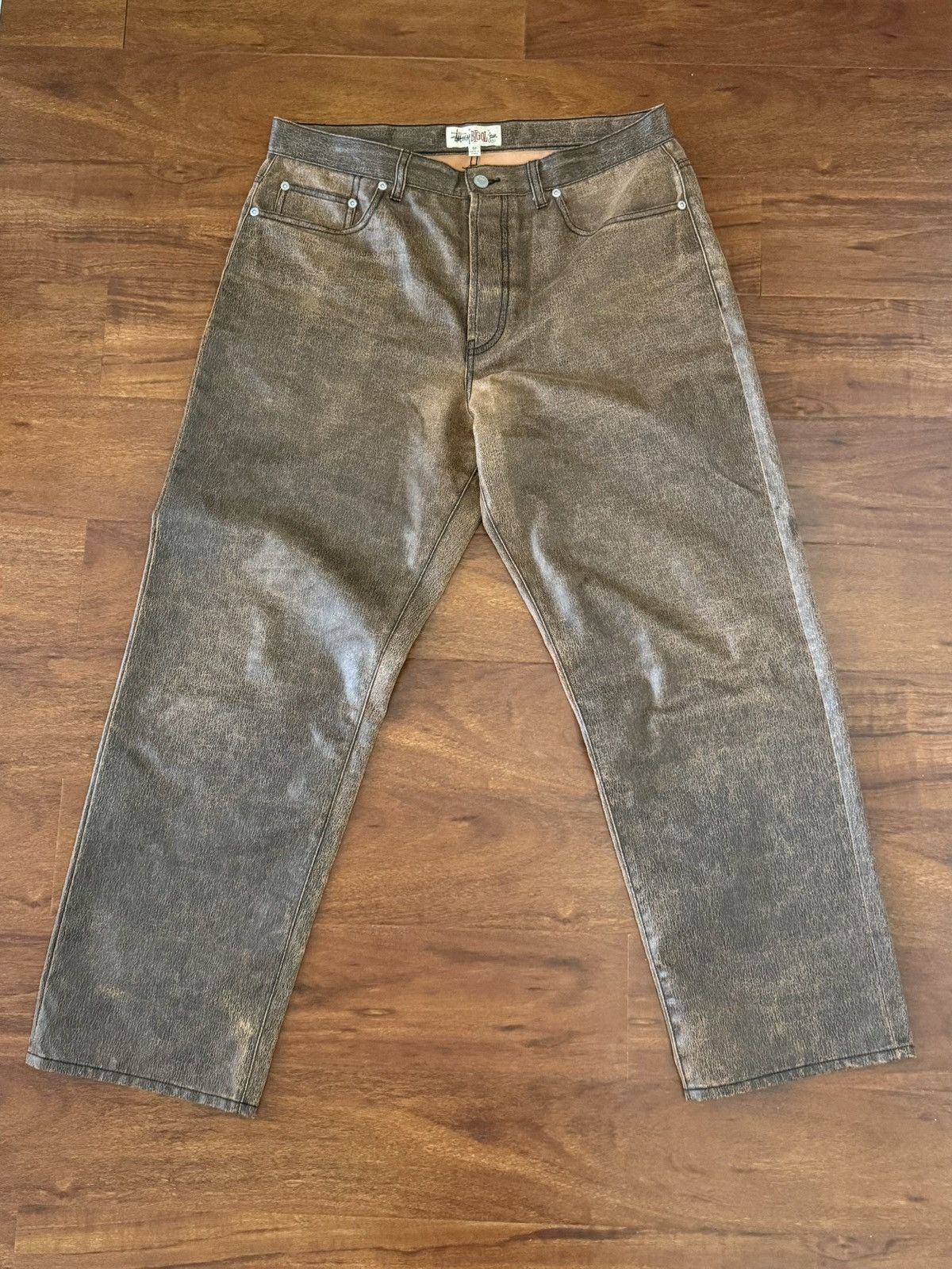 Stussy Floral Jacquard Big Ol' Jeans | Grailed