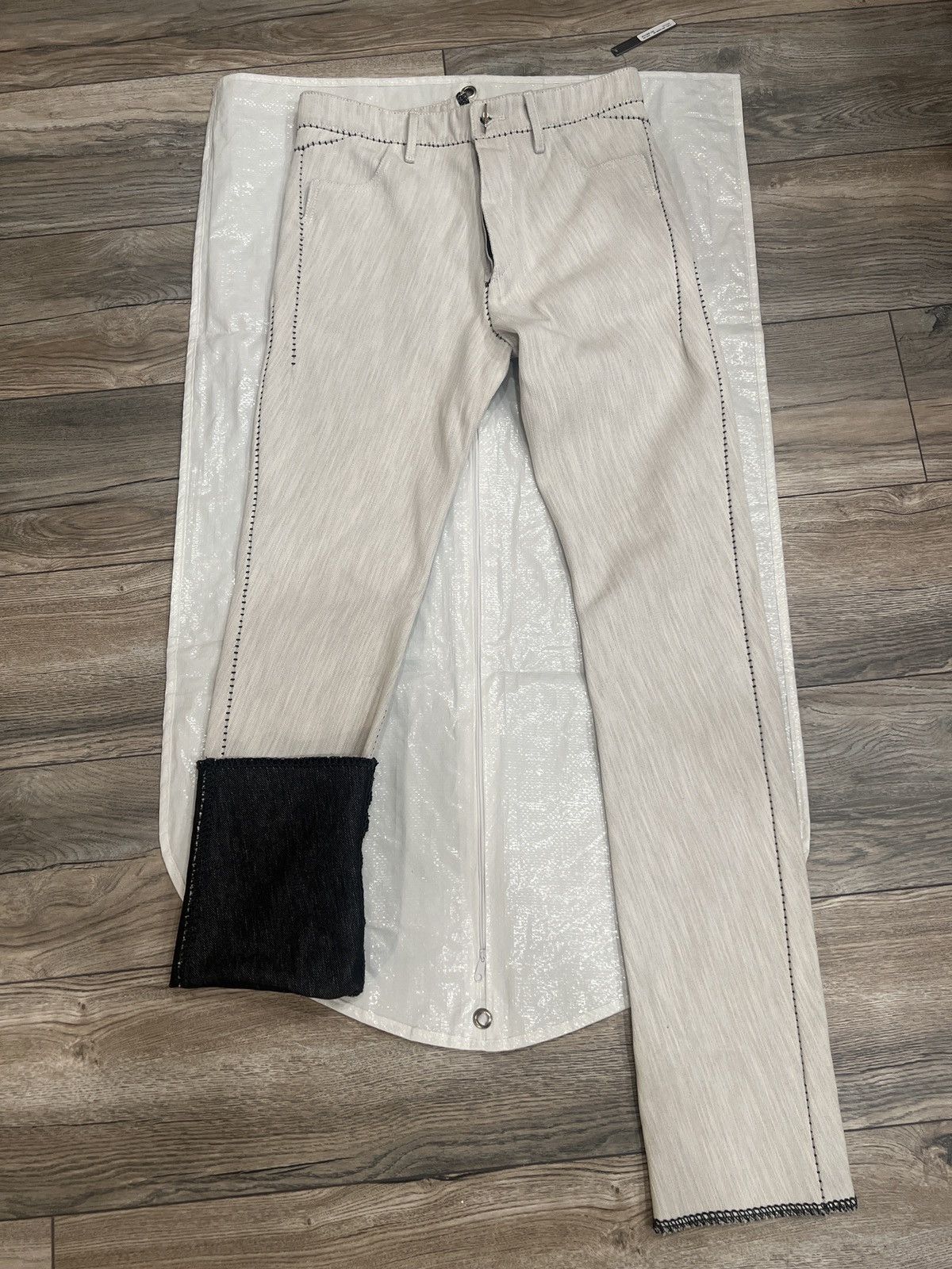 Carol Christian Poell Dead End White Denim Jeans JM/2625-IN KIT-BW 