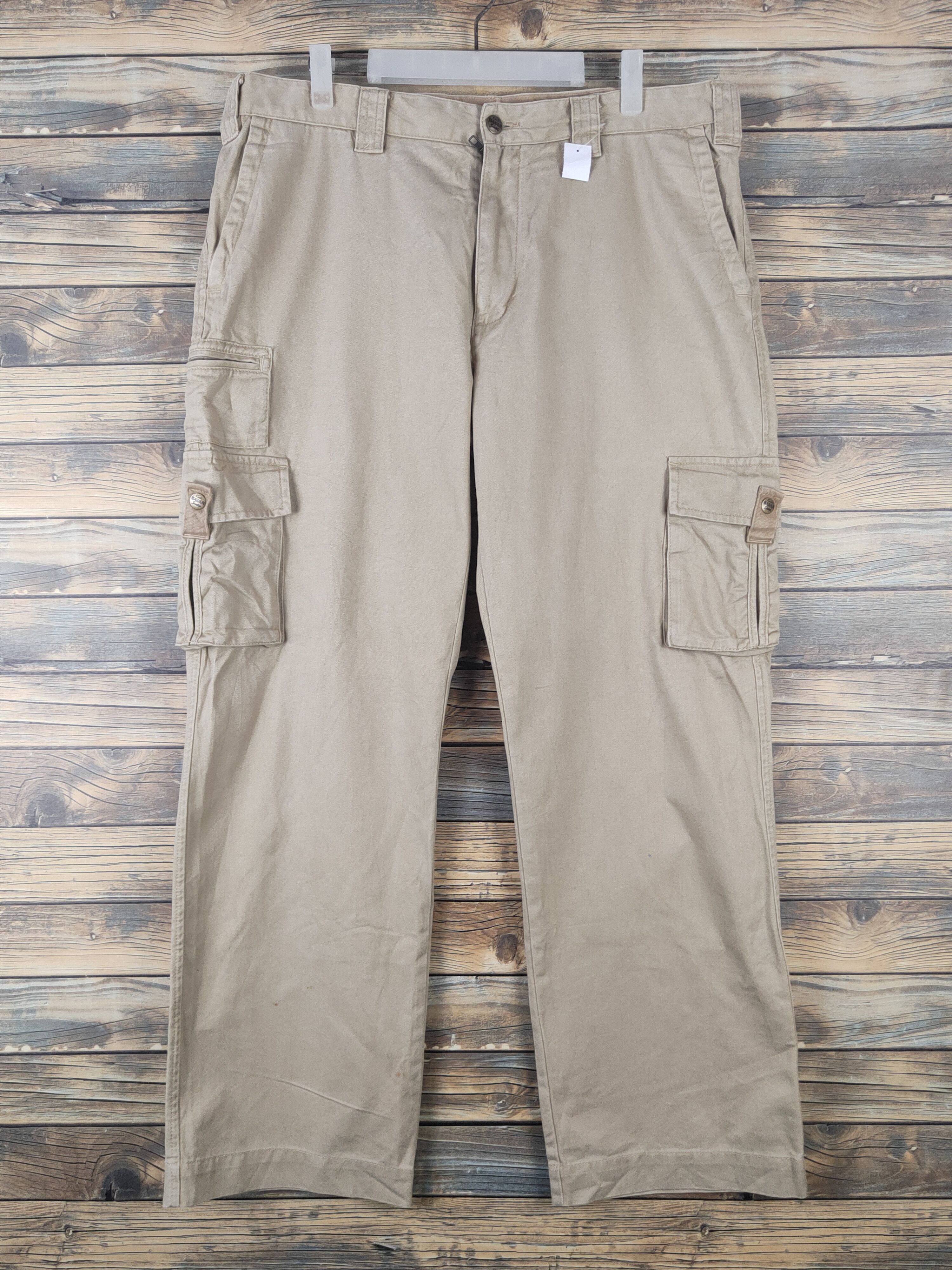 Japanese Brand D Eddie Bauer Beige Multipocket Tactical Cargo Pants #1641 Size US 36 / EU 52 - 1 Thumbnail