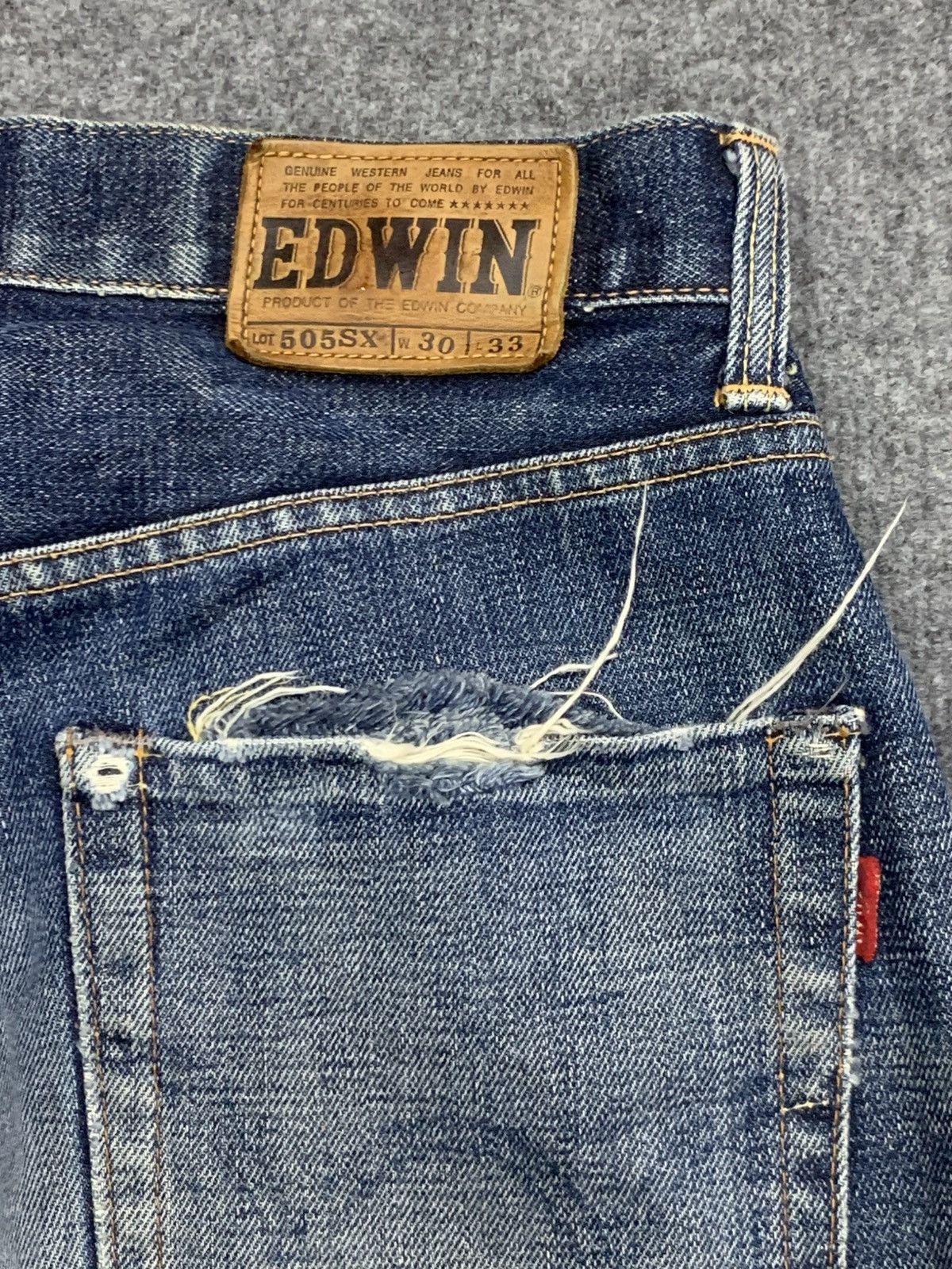 Edwin DISTRESSED EDWIN 505SX SELVEDGE. Size US 28 / EU 44 - 8 Thumbnail