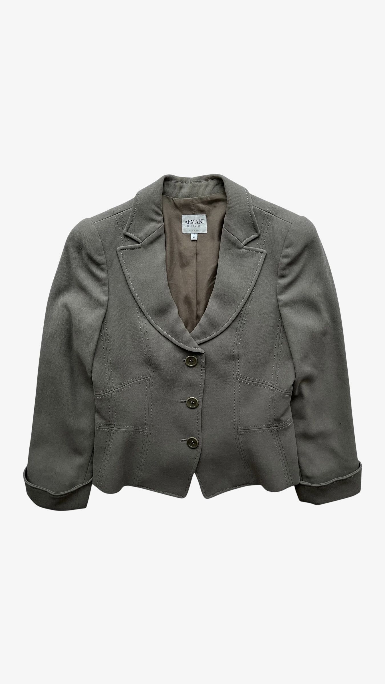 Armani Vintage Y2K Women's Armani Collezioni Grey Blazer Size S / US 4 / IT 40 - 1 Thumbnail