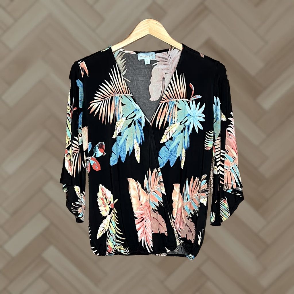Veronica Beard Veronica Beard Blouse Shirt Women Black 3/4 Sleeve Cotton Pullover Vintage No (S) Size S / US 4 / IT 40 - 1 Thumbnail