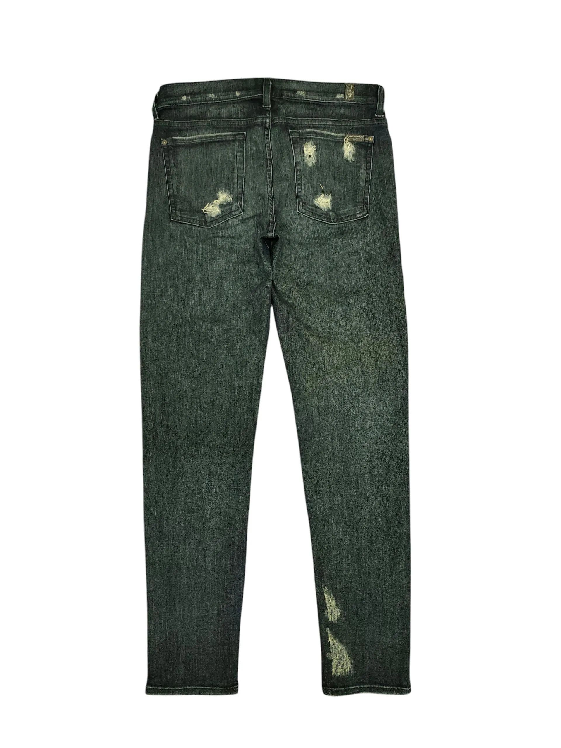 7 For All Mankind Vintage 7 For All Mankind Studded Slim Distress Jeans Size US 31 - 2 Thumbnail