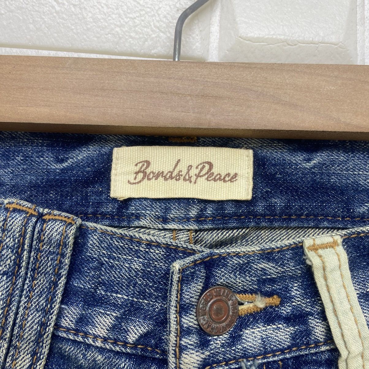 Japanese Brand Bonds & Peace Street Fashion Patchwork Distressed Denim Size US 30 / EU 46 - 12 Thumbnail