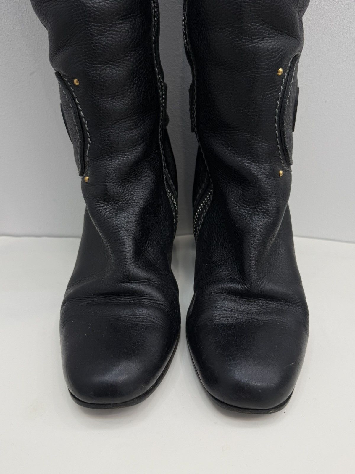 Chloe Chloe Black Leather Wrap Straps Buckle Heeled Boots Size US 9 / IT 39 - 4 Thumbnail