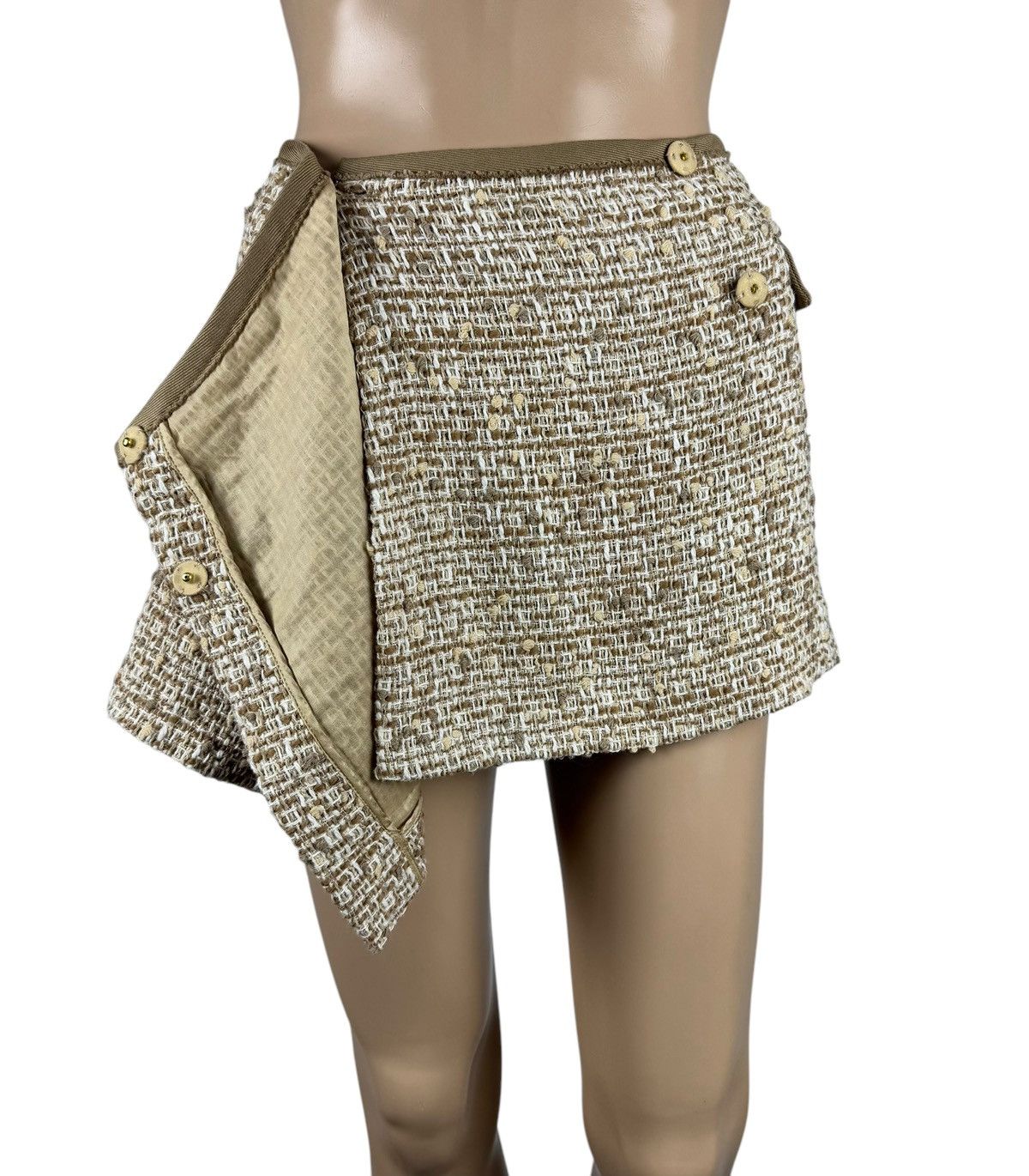 Miu Miu Woven Virgin Wool Skirt Short Mini size 38