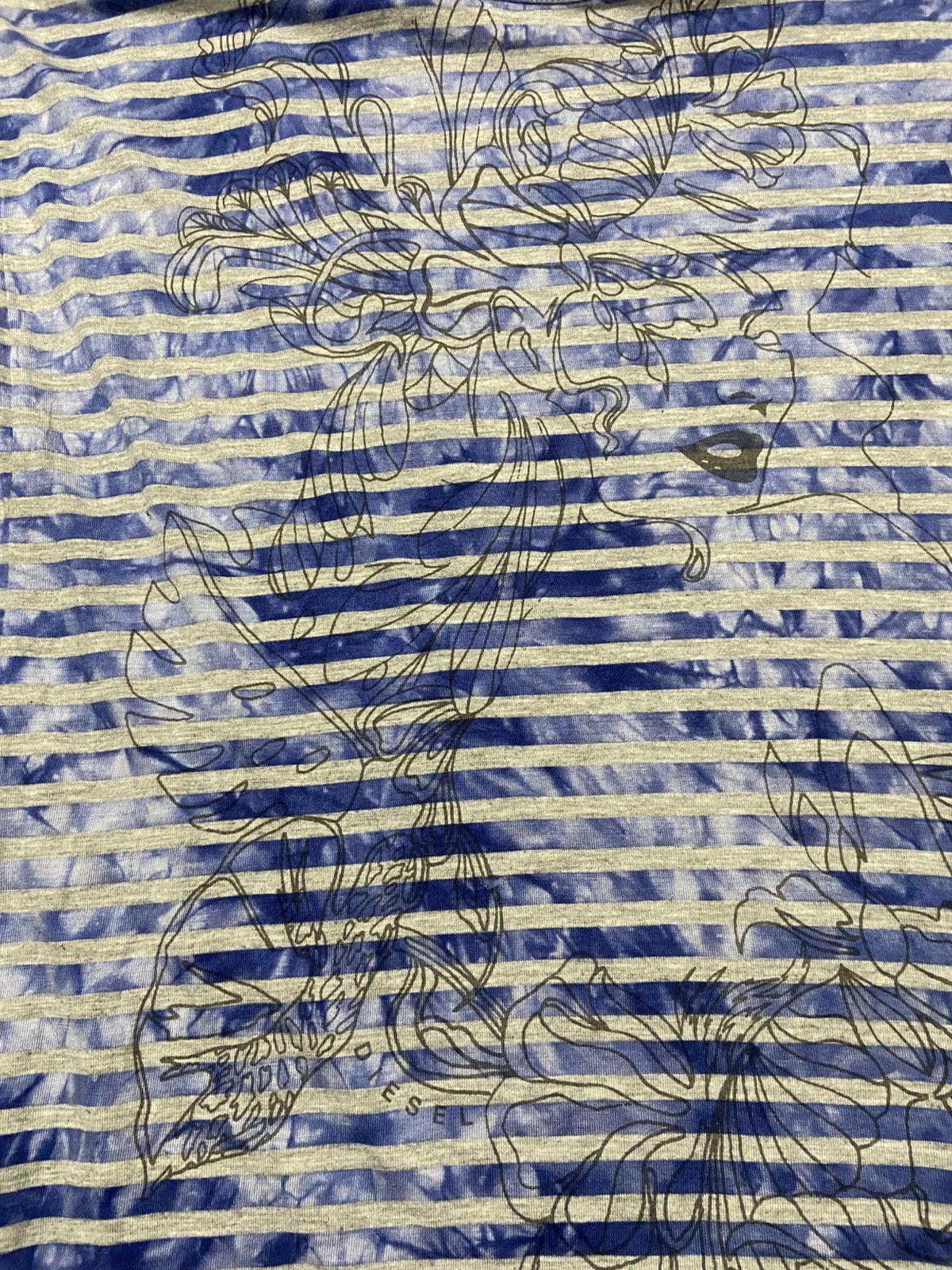 Diesel Diesel Striped Graphic Tshirt Size M / US 6-8 / IT 42-44 - 2 Thumbnail