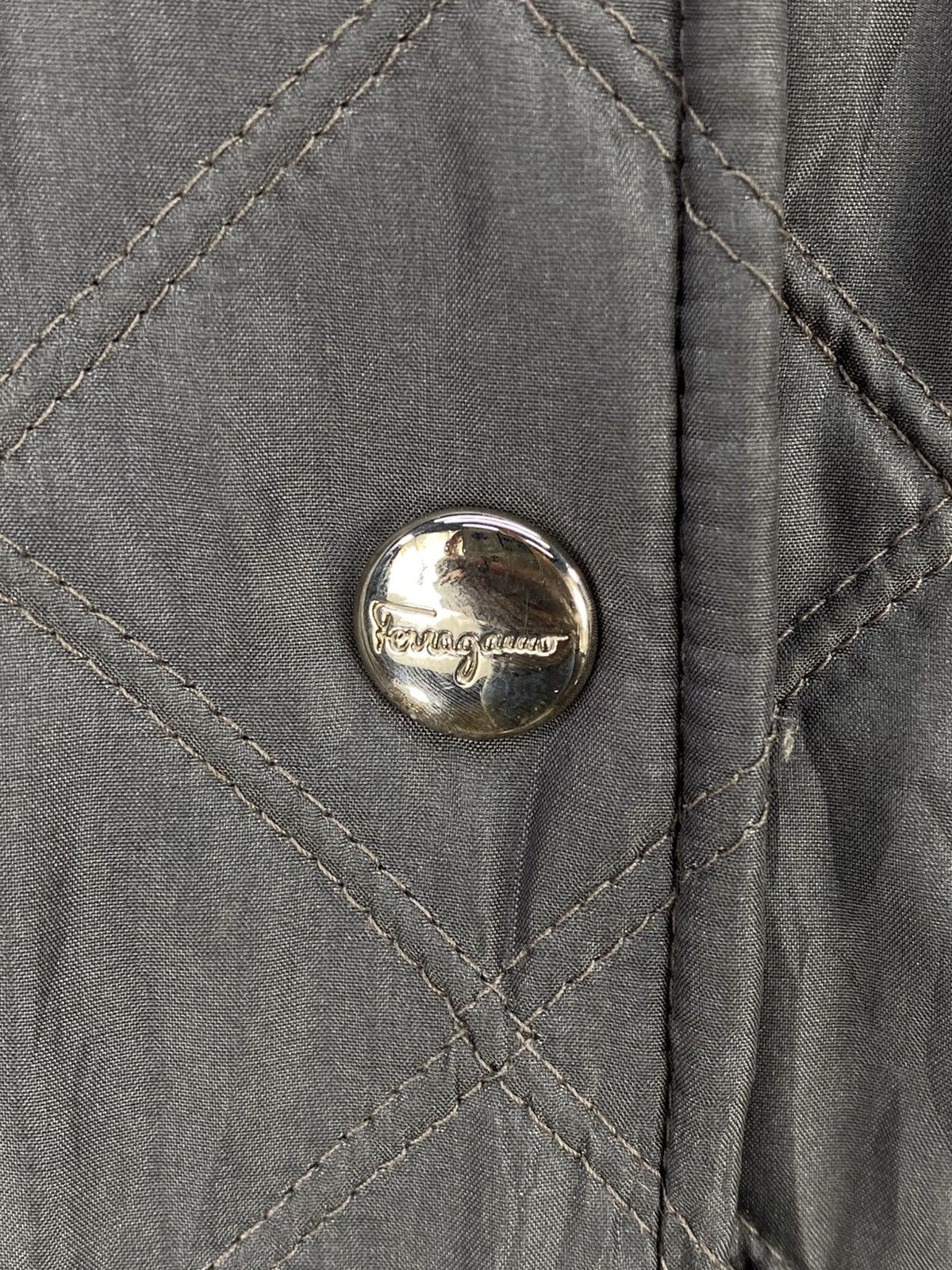 Salvatore Ferragamo Salvatore Ferragamo Quilted Nylon Snap Button Jacket Size US S / EU 44-46 / 1 - 8 Thumbnail