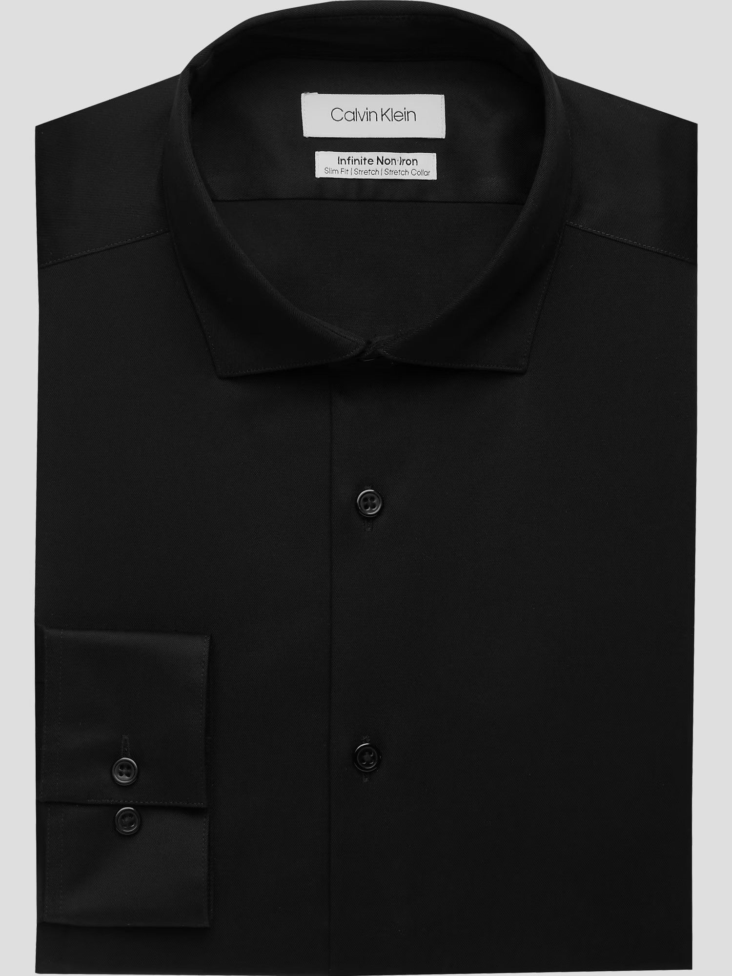 Calvin Klein CALVIN KLEIN MENS SLIM FIT BLACK DRESS SHIRT Size US M / EU 48-50 / 2 - 1 Thumbnail