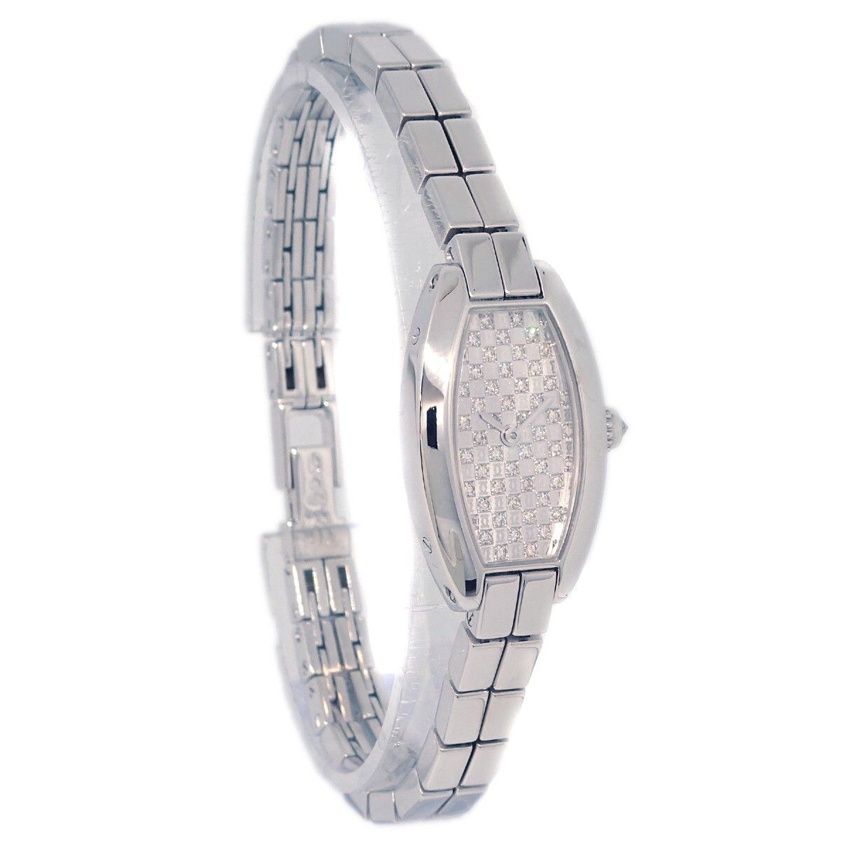 Cartier Cartier Mini Tonneau Lanier Quartz Watch White Gold with Diamond Bezel Size ONE SIZE - 1 Thumbnail