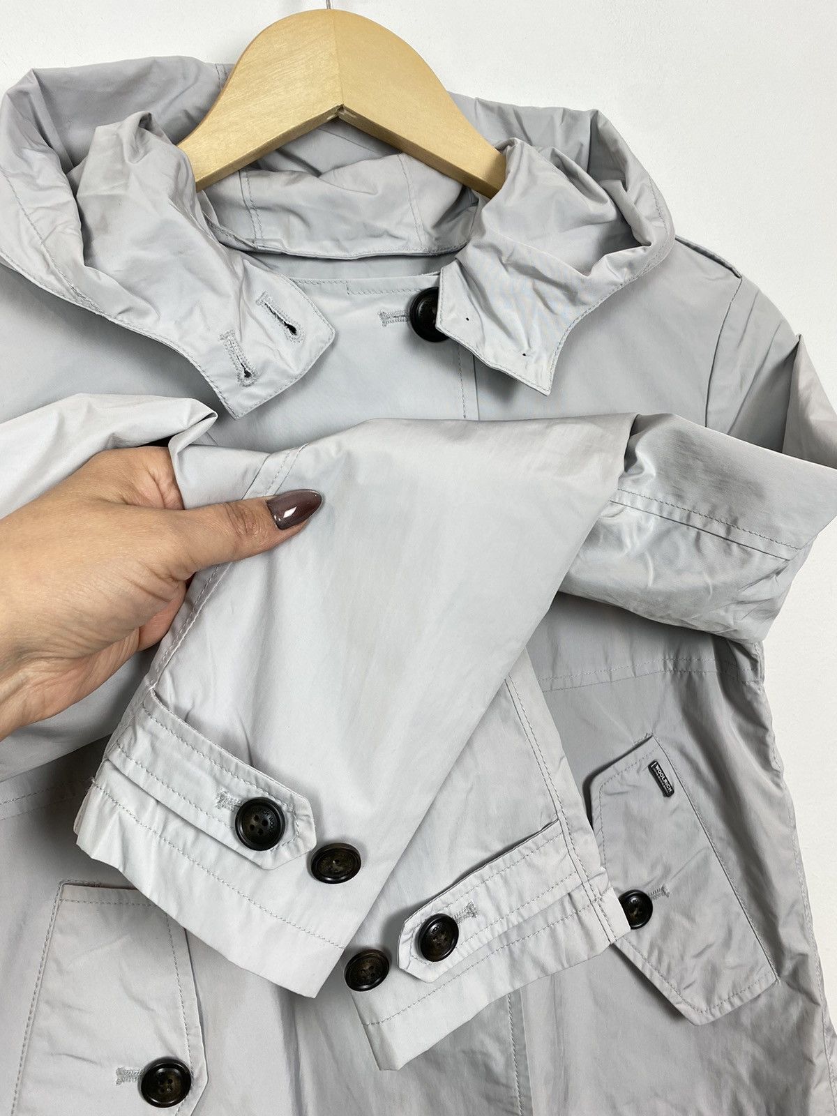 Woolrich Woolen Mills NWT Woolrich John Rich. & Bros. Short Trench Jacket Buttons Size XL / US 12-14 / IT 48-50 - 5 Thumbnail